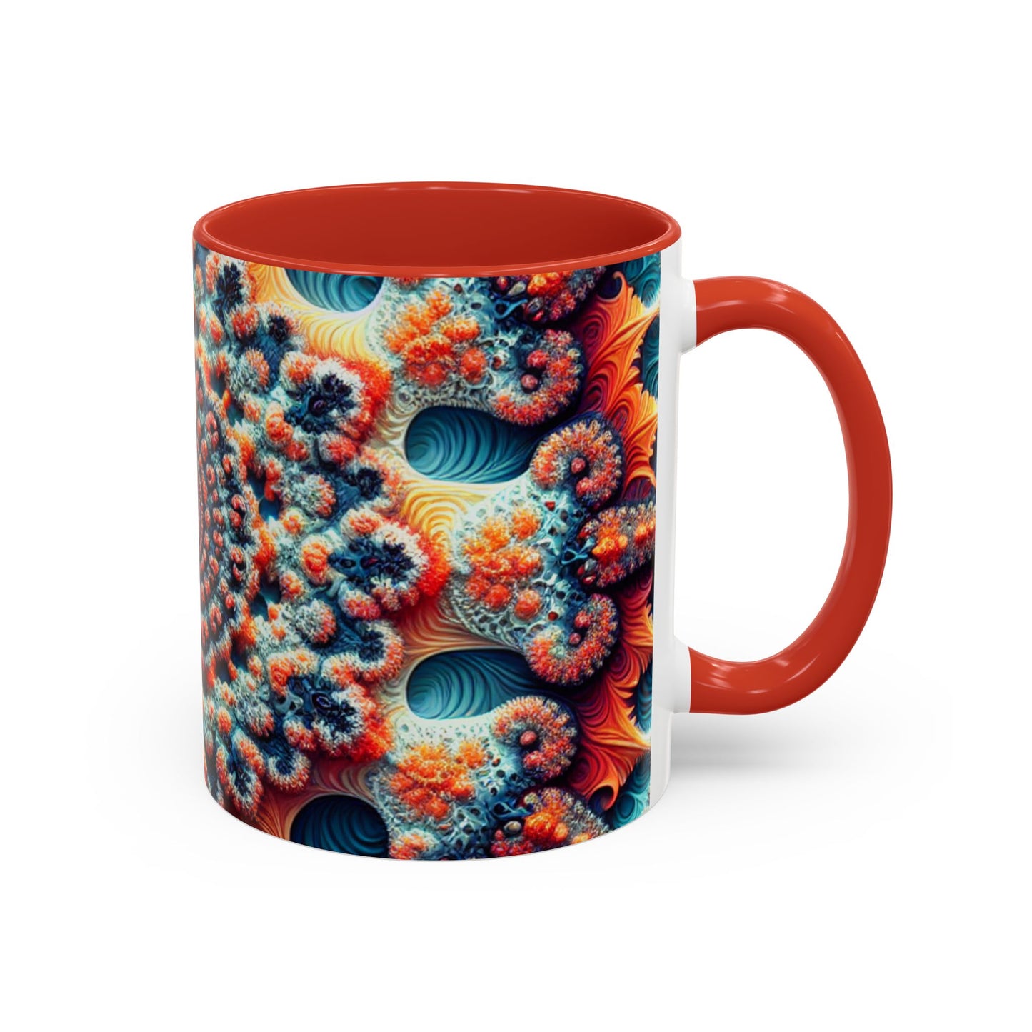 Vibrant Kaleidoscope Accent Coffee Mug - 11oz & 15oz