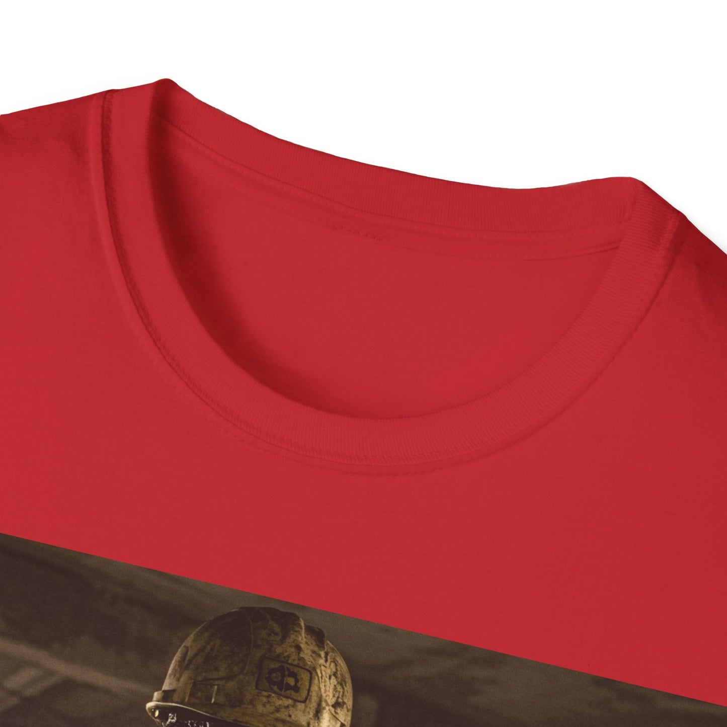 UK - Horror Themed Unisex Softstyle T-Shirt - Creepy Construction Design