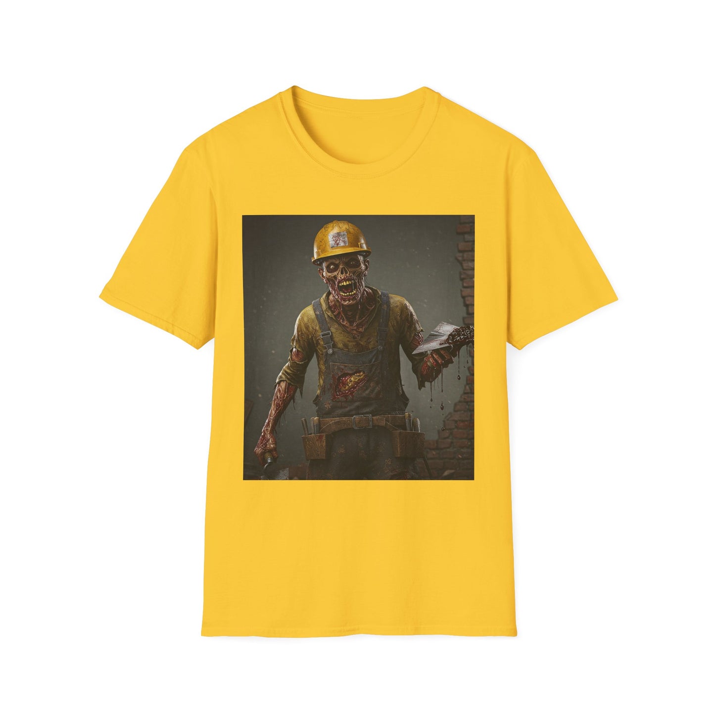 Zombie Construction Worker Unisex Softstyle T-Shirt