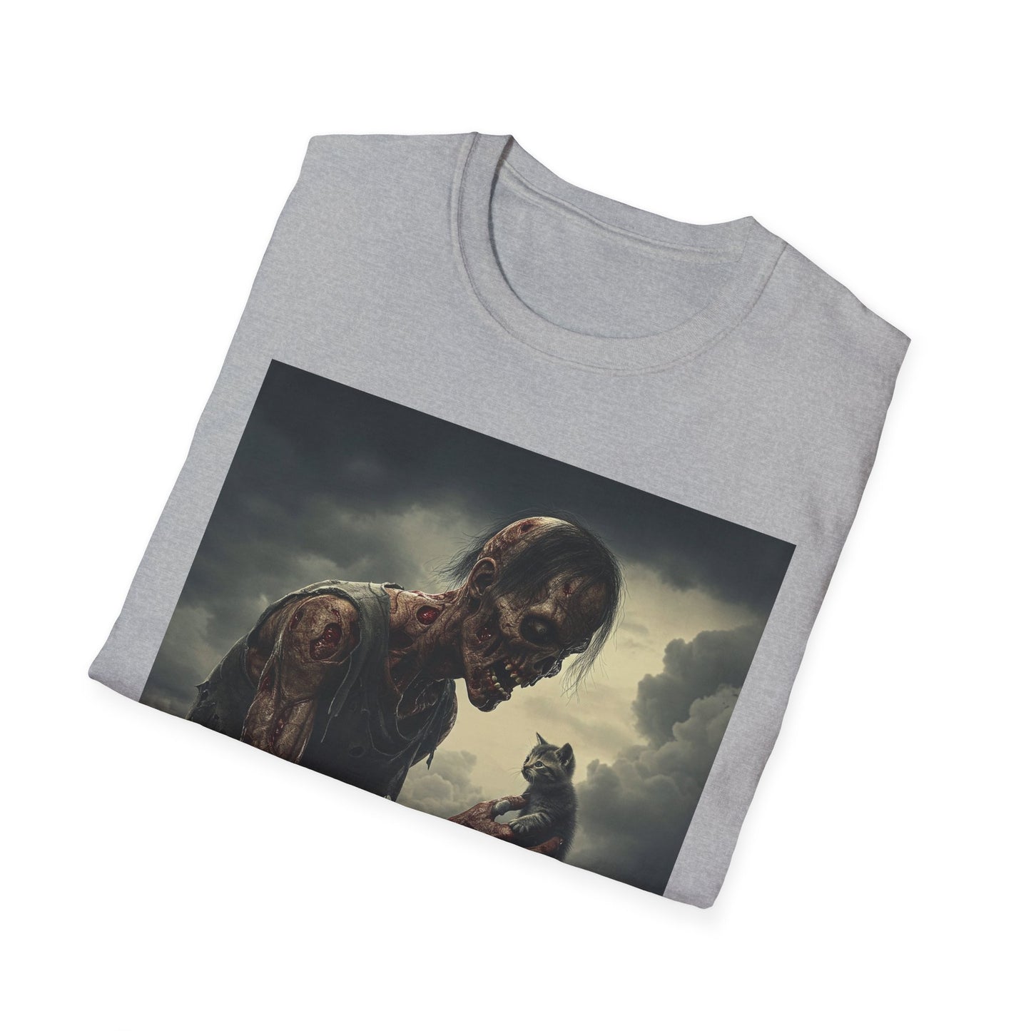 Apocalyptic Portrait Tee, bold, decaying zombie graphic
