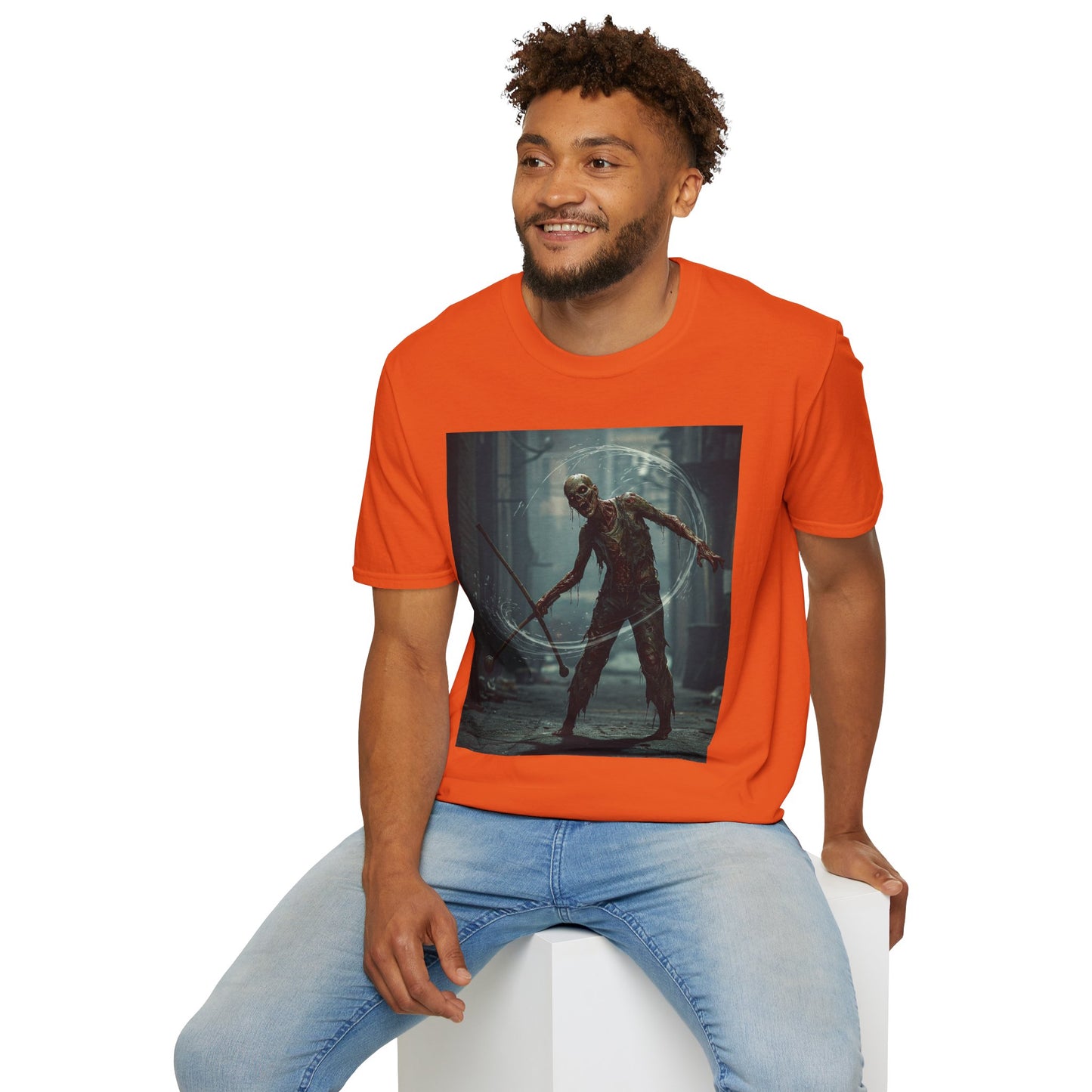 Unisex Softstyle Horror Graphic T-Shirt - Spooky Monster Design