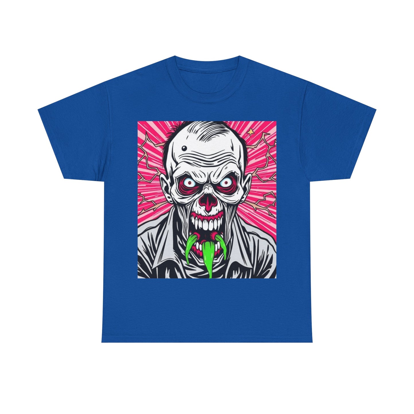 UK - Graphic Horror Tee - Unisex Cotton Shirt with Zombie Design