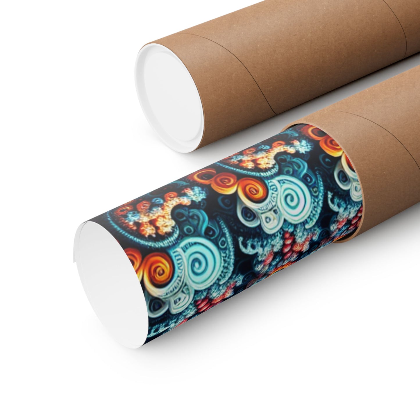 Vibrant Swirl Matte Vertical Poster - Decorative Art for Home & Office