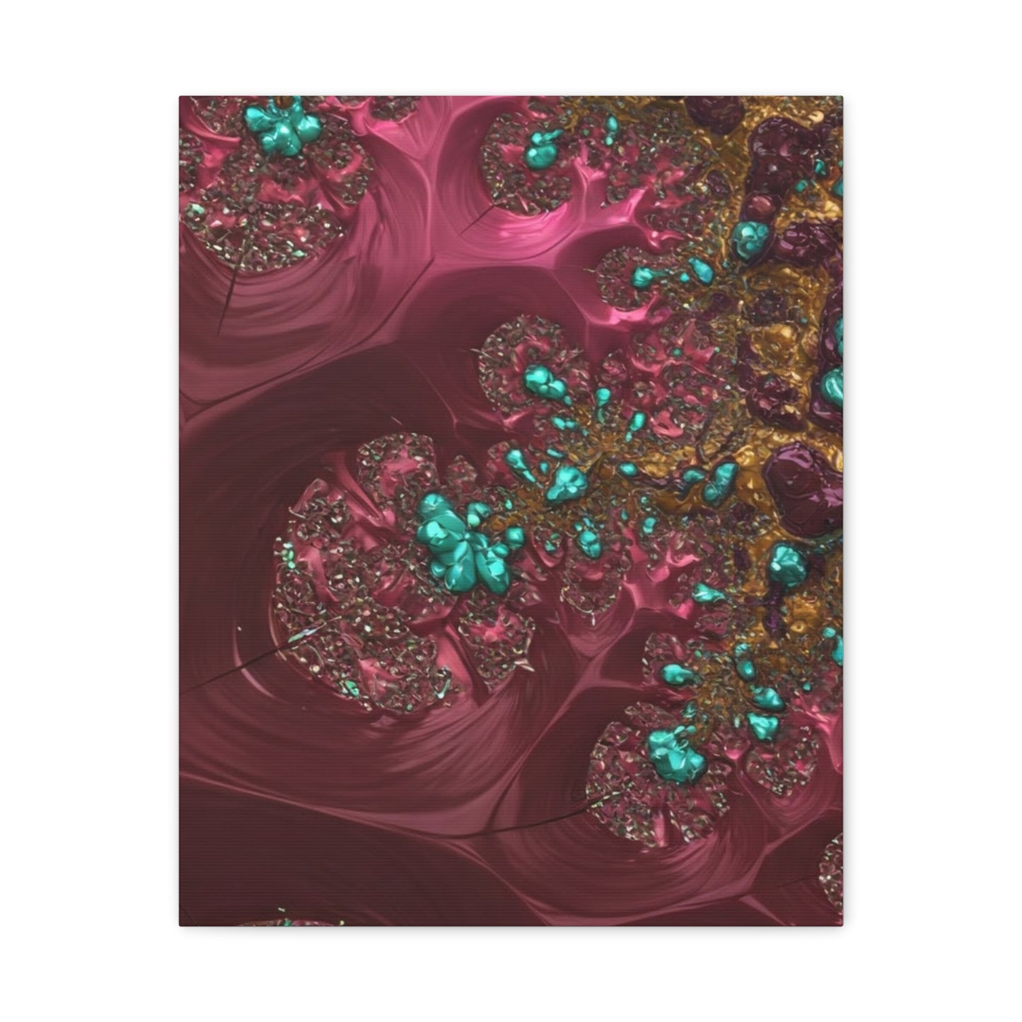 Abstract Art Canvas Print - Vibrant Fractal Design for Home Decor