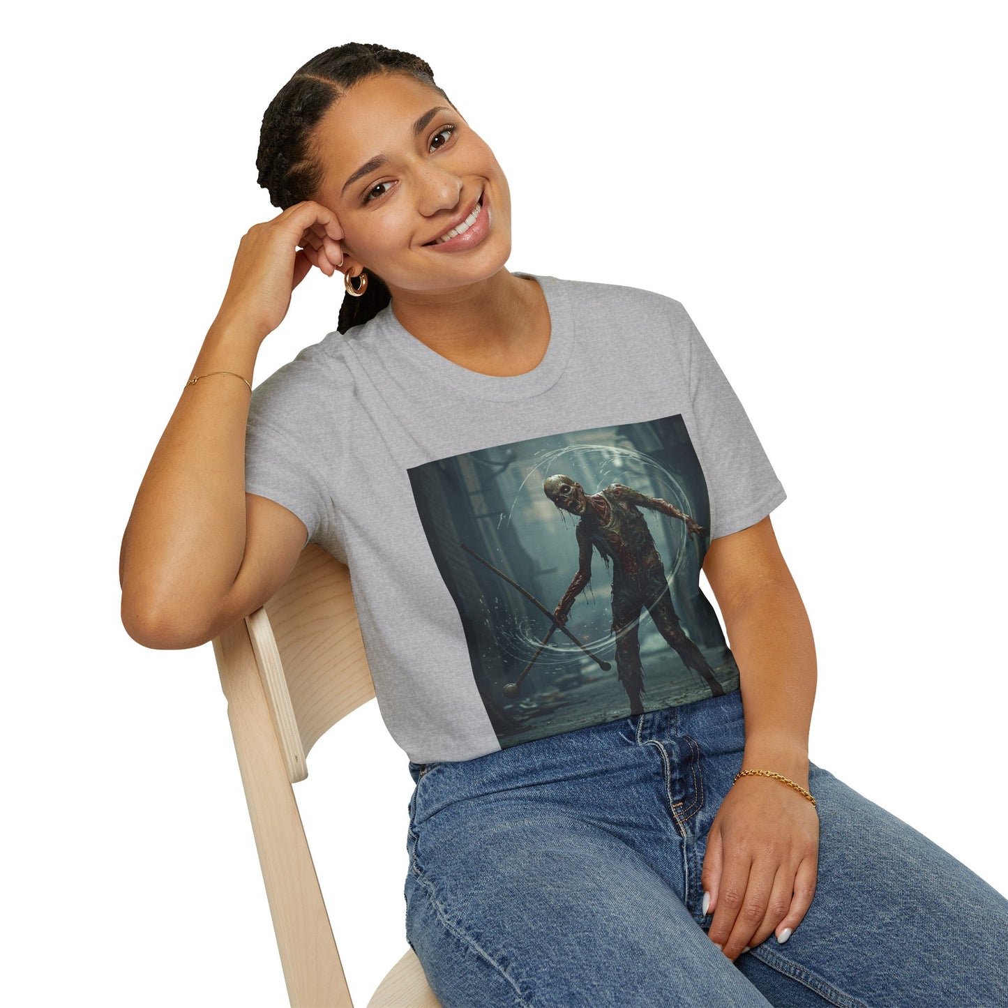 Unisex Softstyle Horror Graphic T-Shirt - Spooky Monster Design