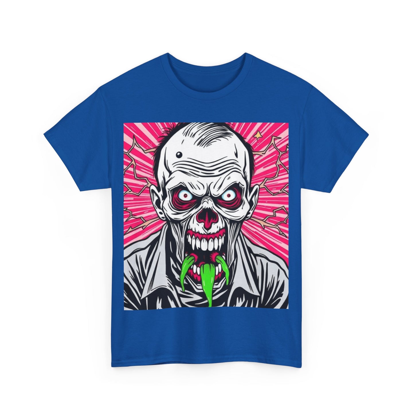 UK - Graphic Horror Tee - Unisex Cotton Shirt with Zombie Design
