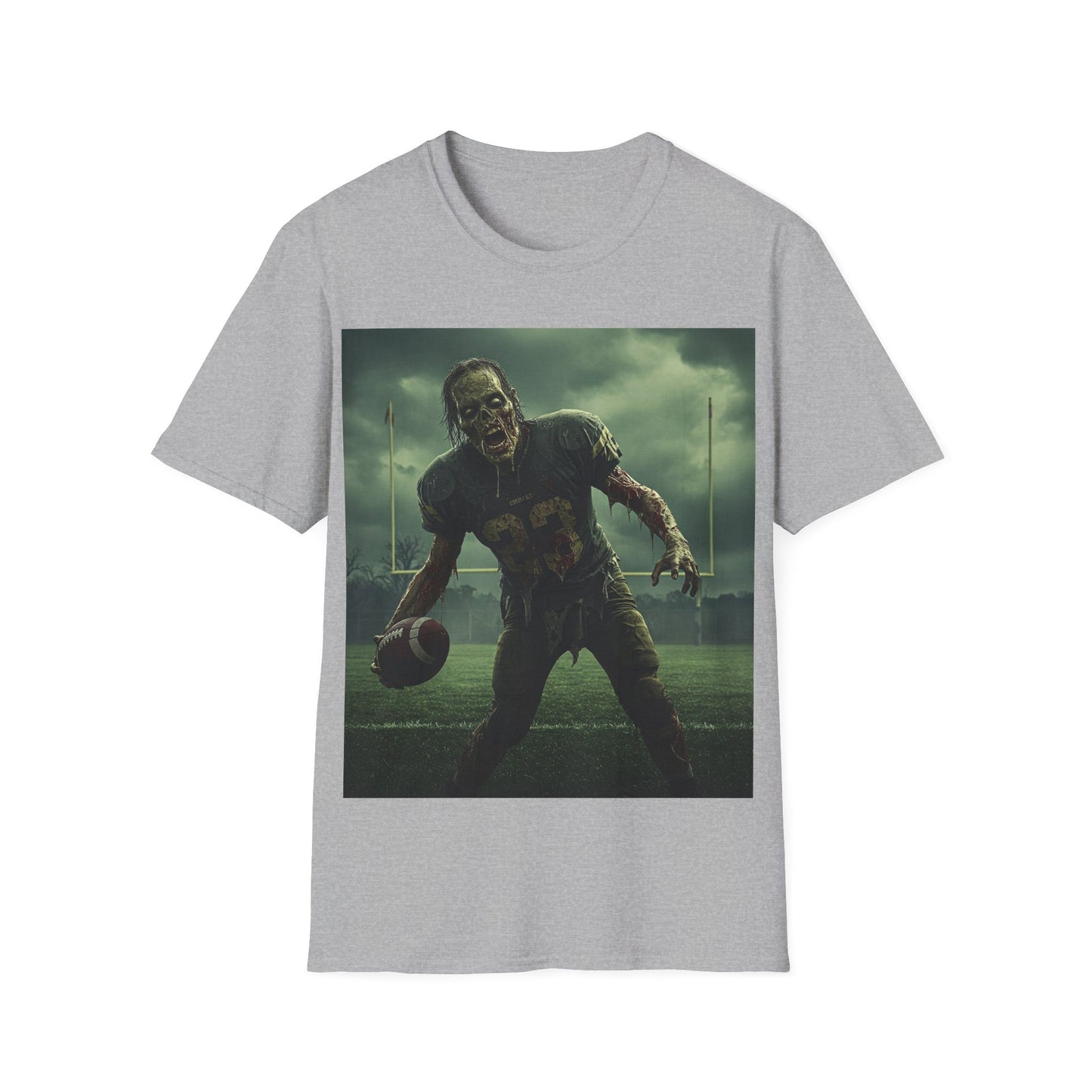 UK - Zombie Football Unisex Softstyle T-Shirt - Perfect for Halloween Fans