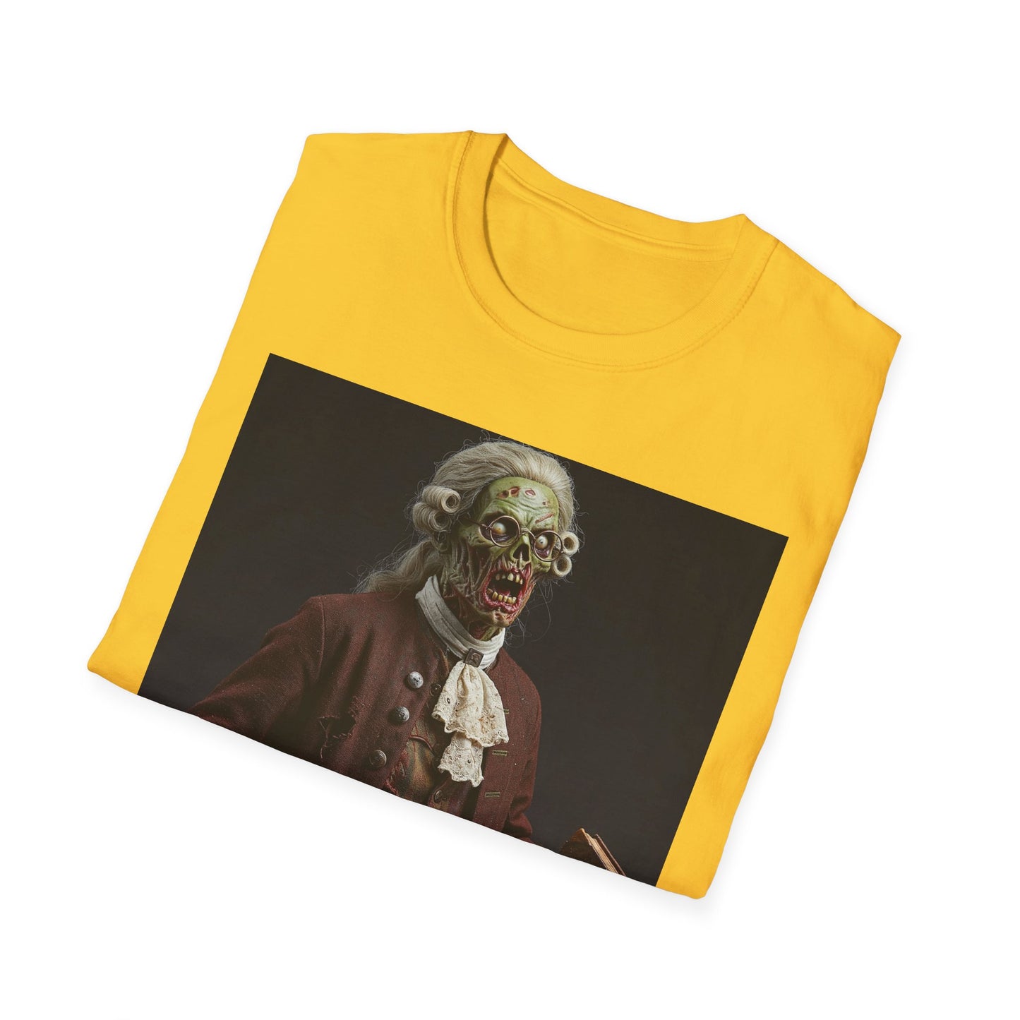 Creepy Zombie Portrait Unisex Softstyle T-Shirt - Perfect for Halloween