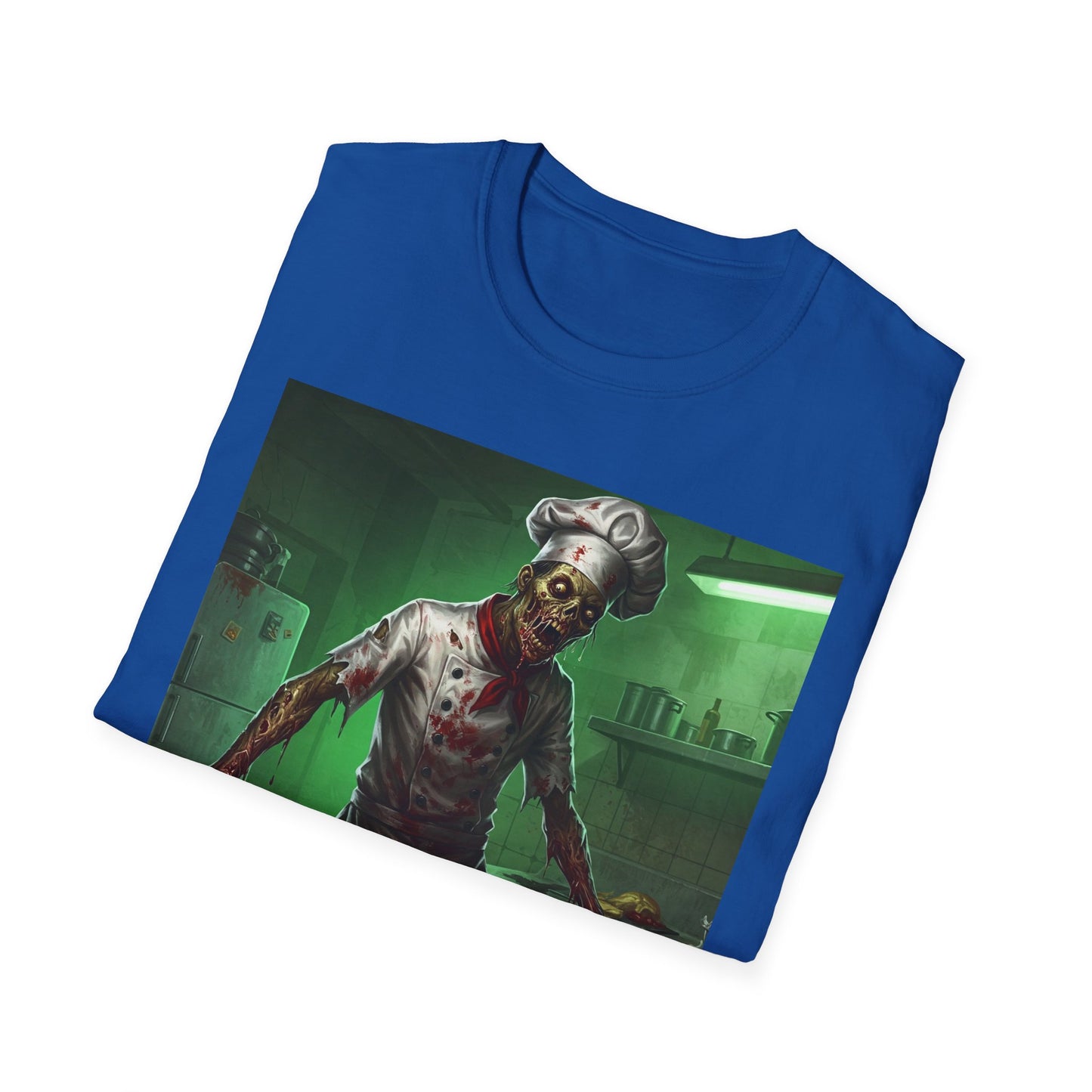 Zombie Chef Unisex Softstyle T-Shirt - Perfect for Halloween and Horror Fans