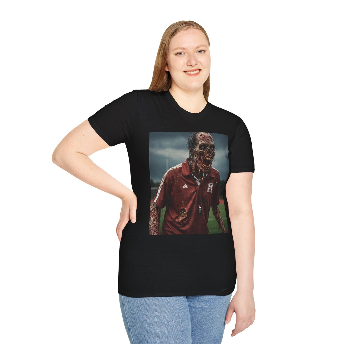 Zombie Horror Unisex Softstyle T-Shirt - Perfect for Halloween and Casual Wear