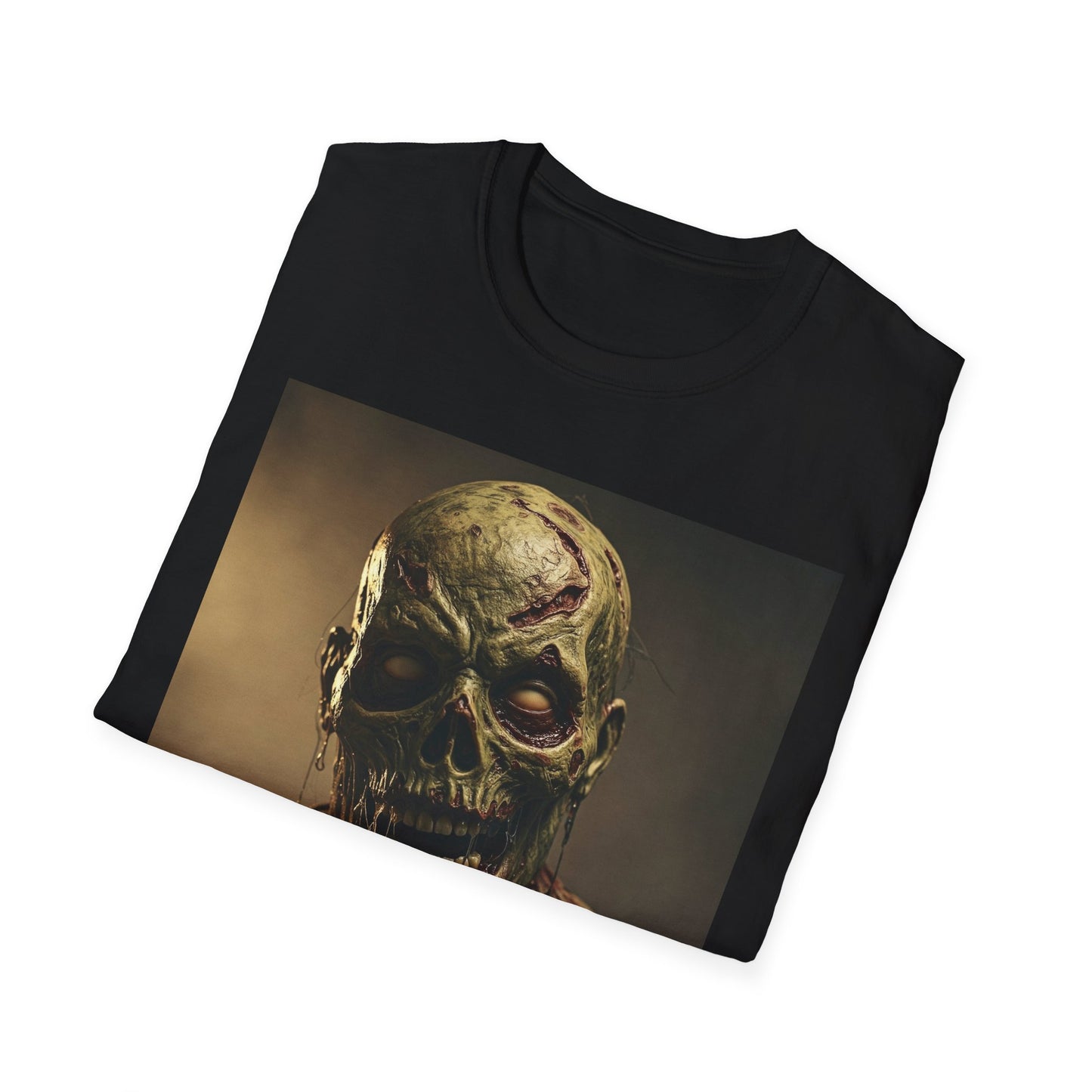 Apocalyptic Portrait Tee, bold, decaying zombie graphic