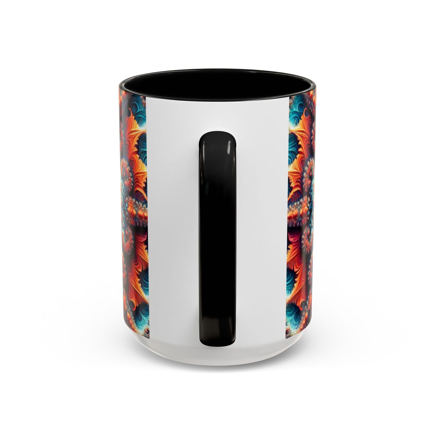 Vibrant Kaleidoscope Accent Coffee Mug - 11oz & 15oz