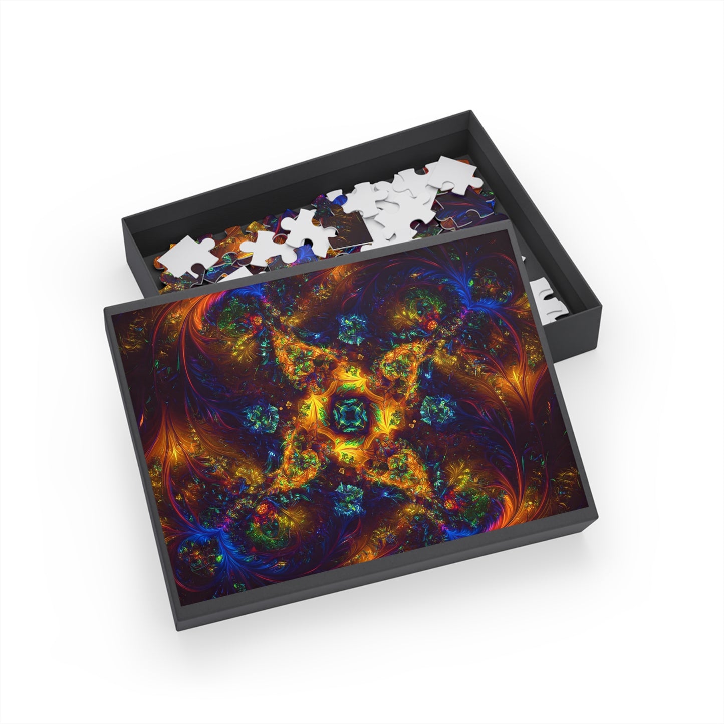 Colorful Fractal Art Puzzle - 1000-Piece Puzzle for Relaxation and Creativity