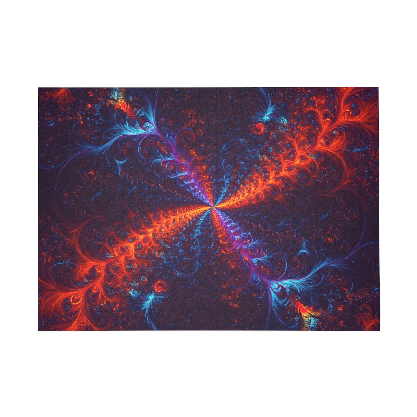 Vibrant Abstract Fractal Puzzle - 96, 252, 500, 1000-Piece Options