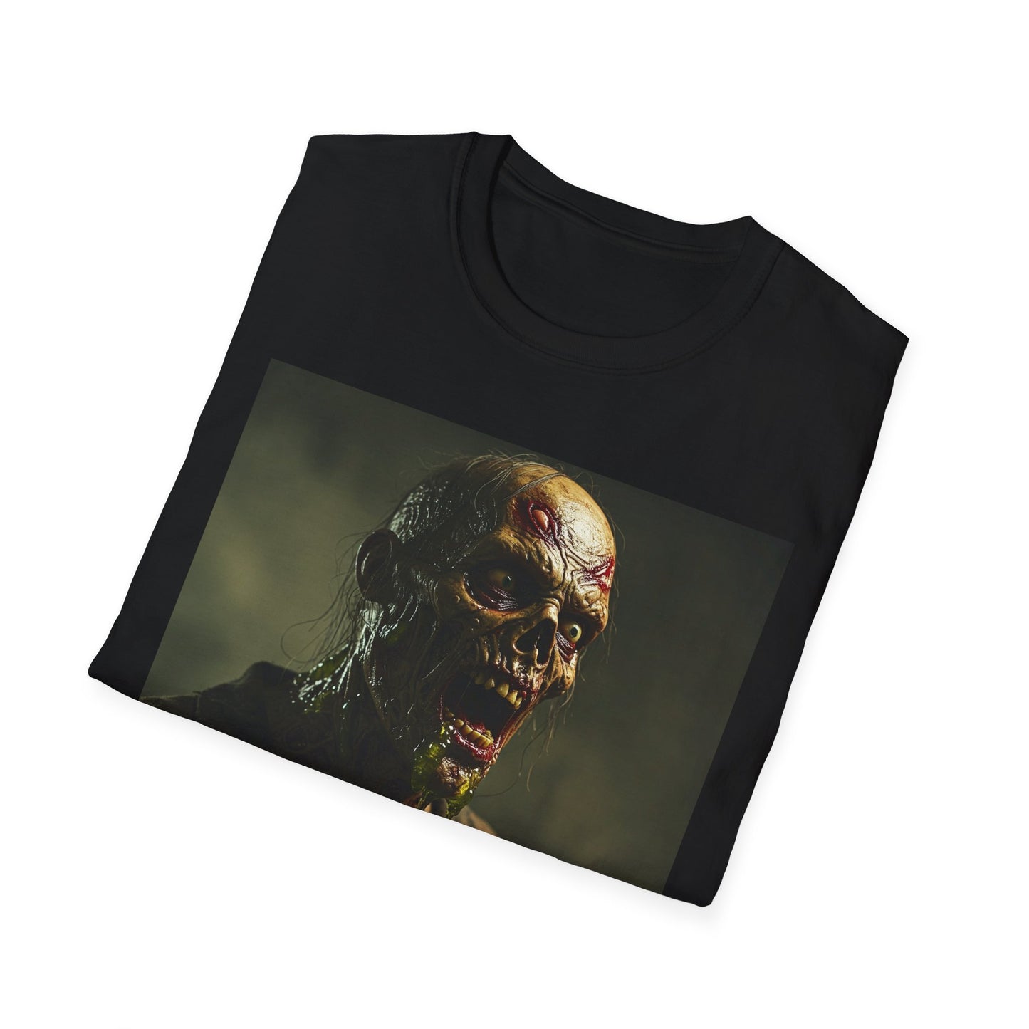 Apocalyptic Portrait Tee, bold, decaying zombie graphic