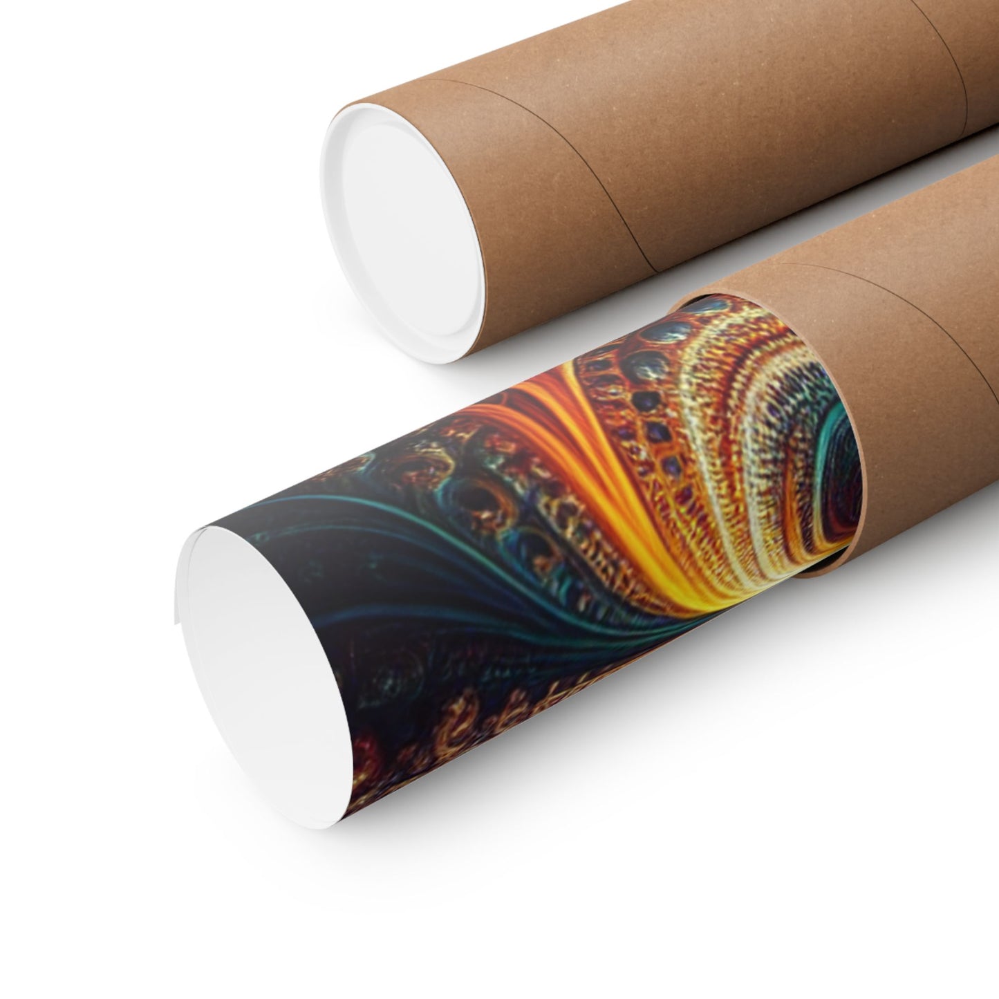 Vibrant Fractal Art Poster - Eye-Catching Matte Vertical Design for Modern Interiors
