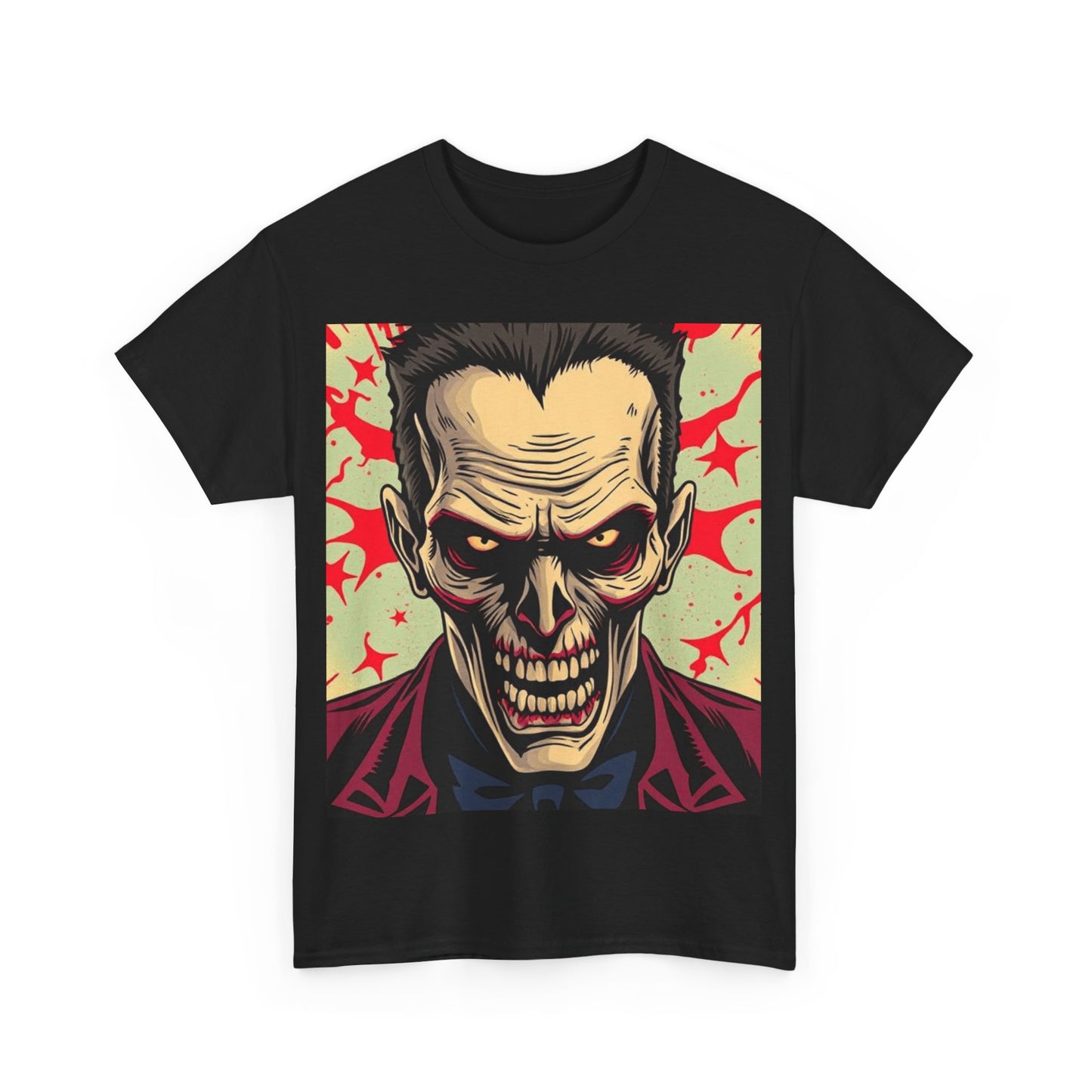 UK - Gothic Skull Art Unisex Heavy Cotton Tee - Perfect for Halloween and Horror Fans