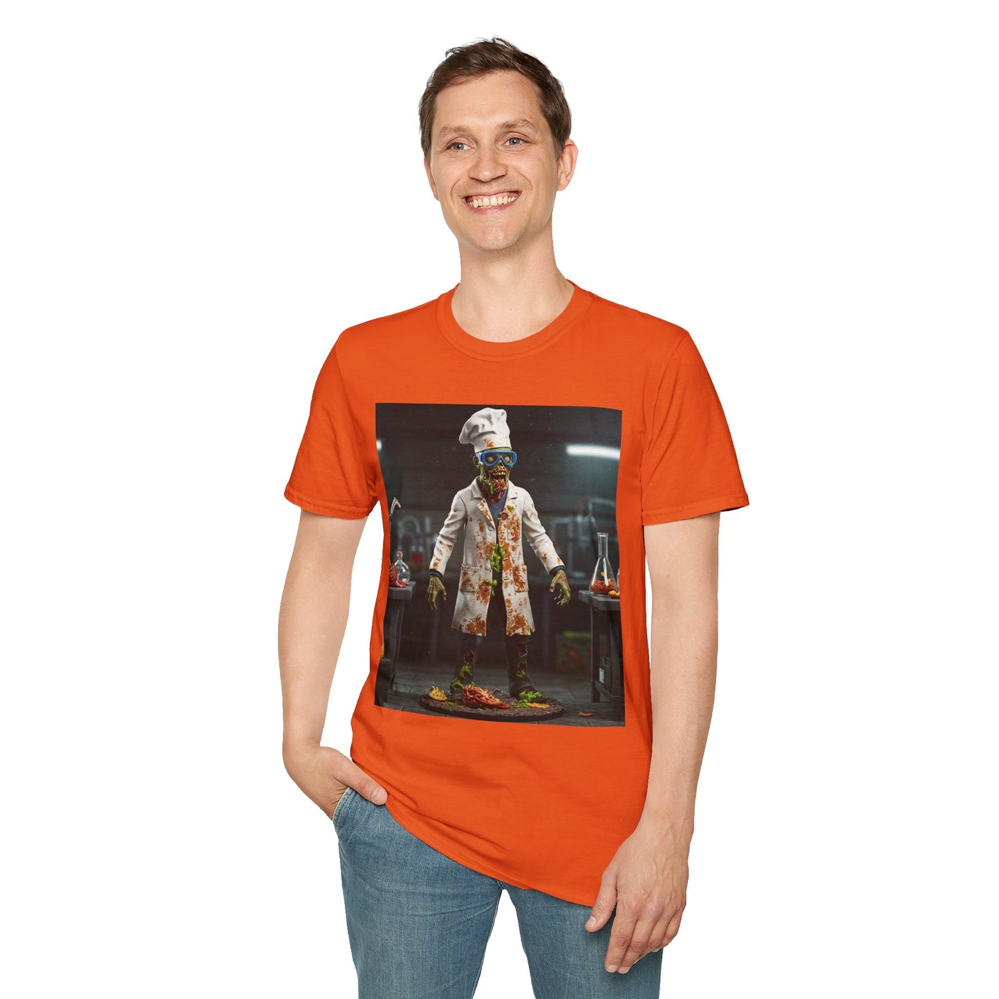 Zombie Chef Unisex Softstyle T-Shirt - Fun Halloween Casualwear