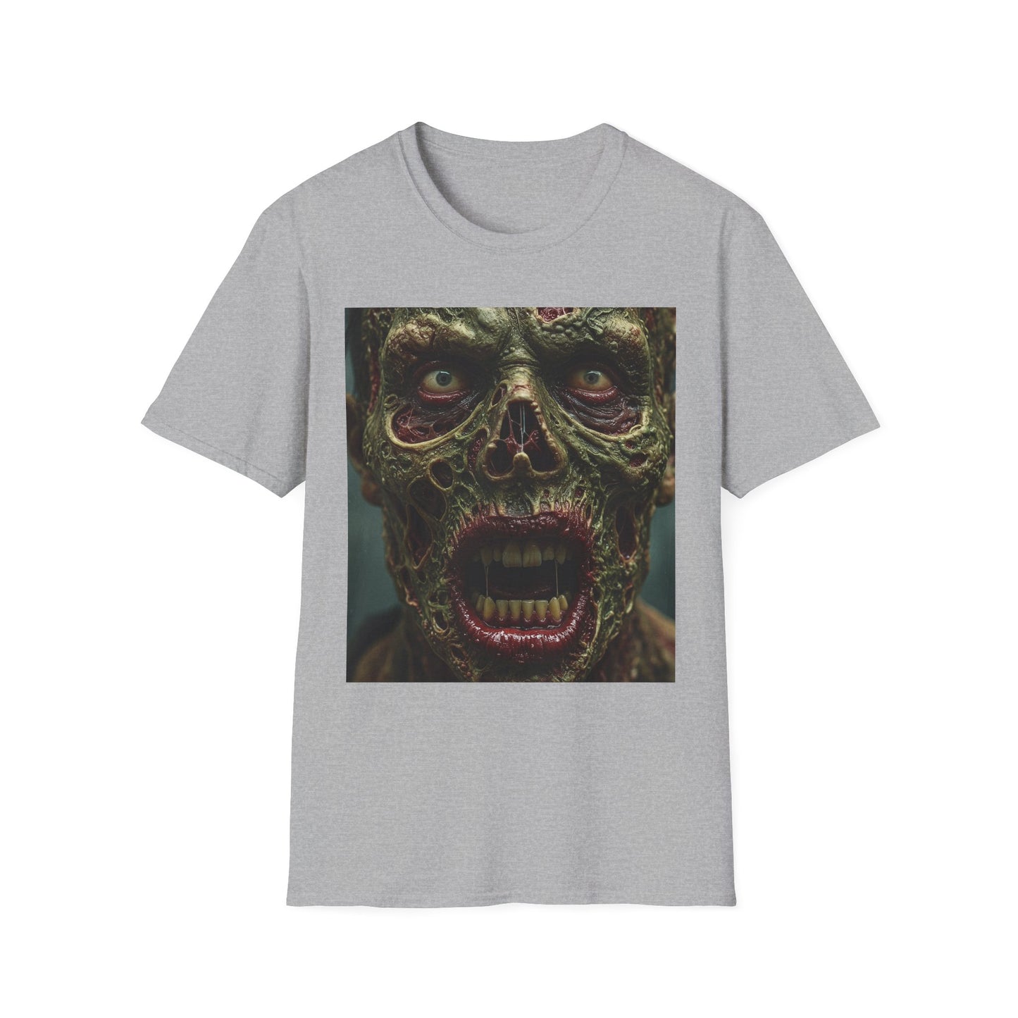 Apocalyptic Portrait Tee, bold, decaying zombie graphic