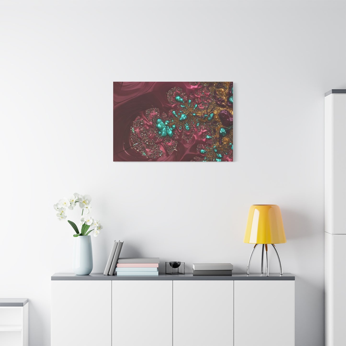 Abstract Art Canvas Print - Vibrant Fractal Design for Home Decor