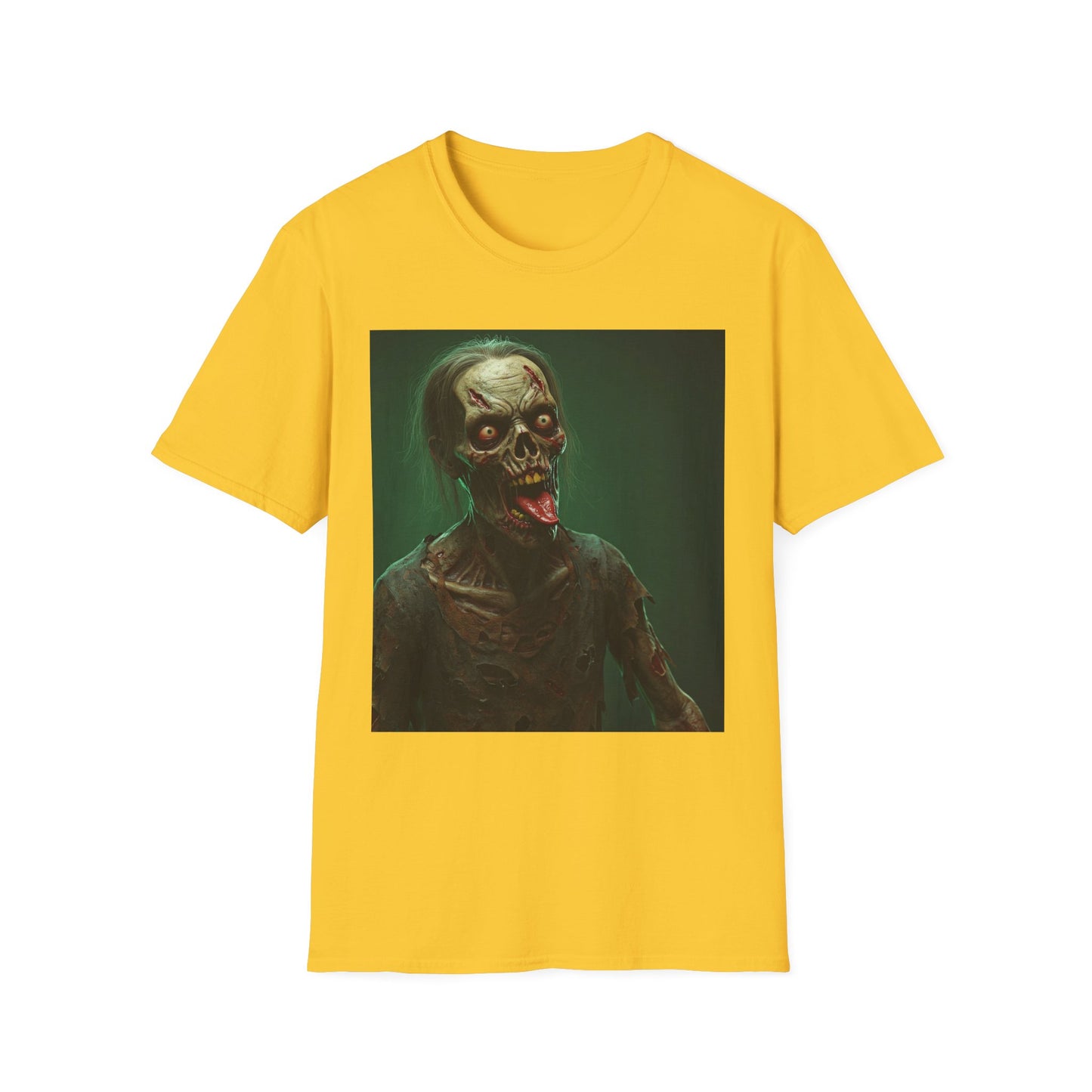 Apocalyptic Portrait Tee, bold, decaying zombie graphic