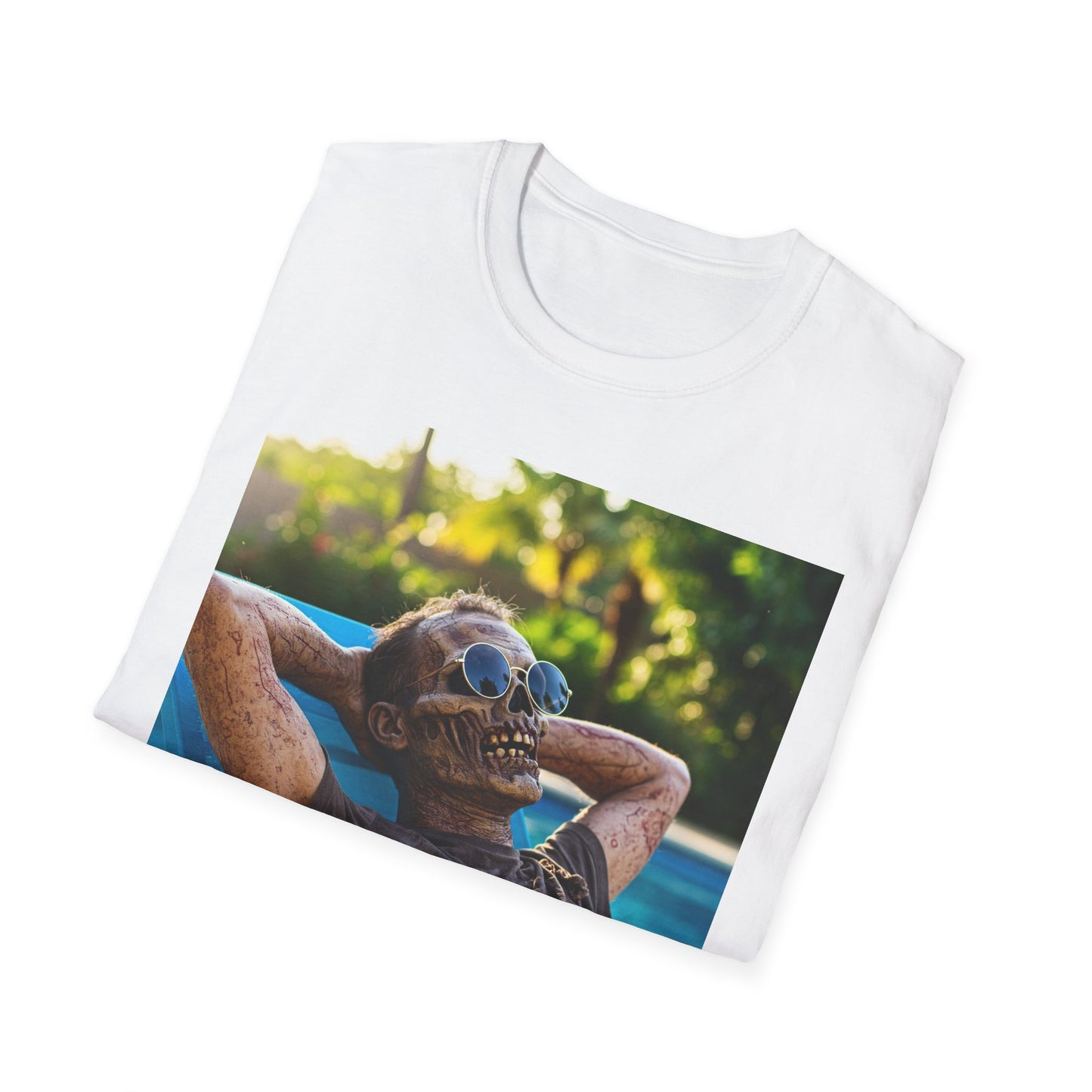 Chillin' Zombie Unisex Softstyle T-Shirt | Halloween Apparel