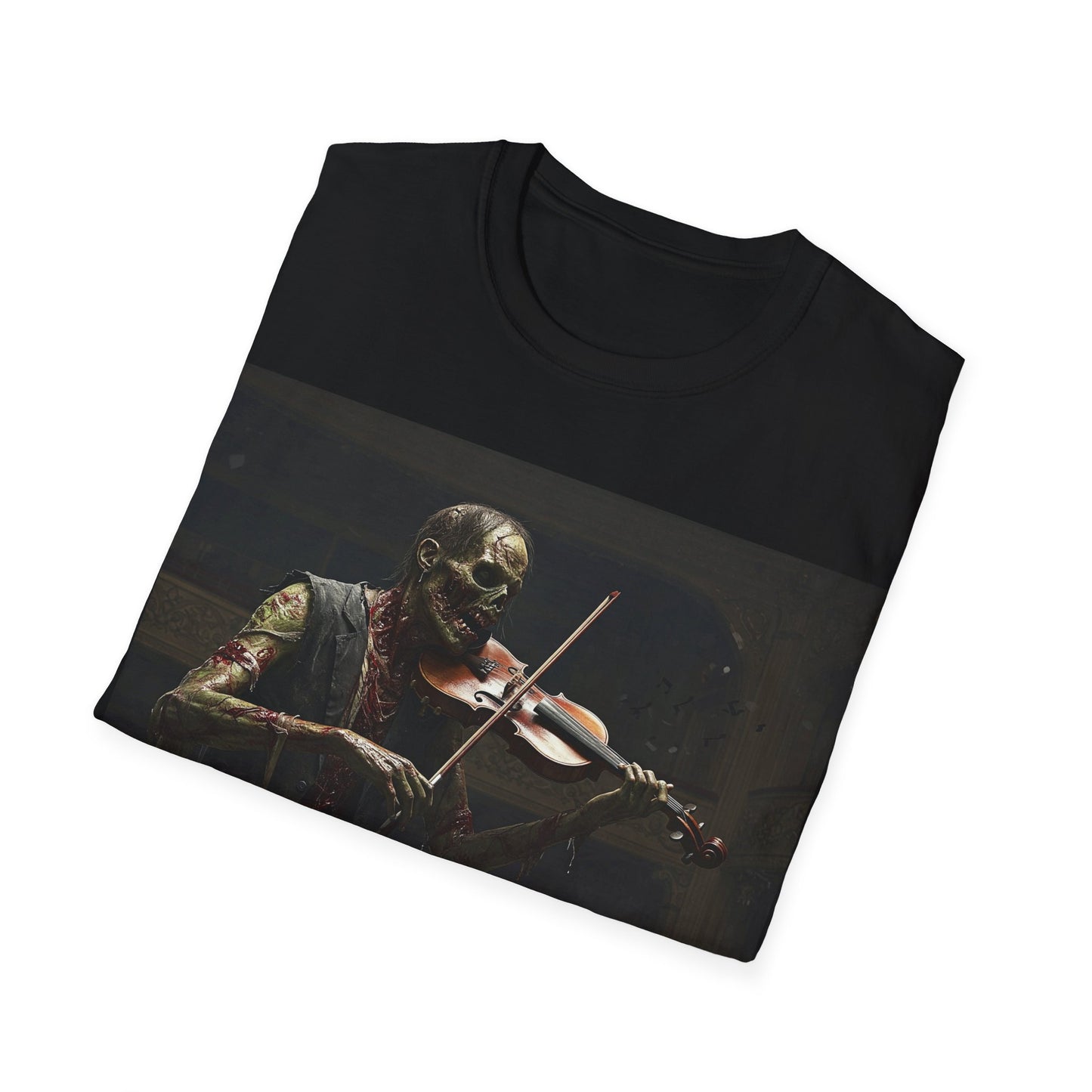 UK - Spooky Muse Unisex Softstyle T-Shirt - Gothic Art Design for Halloween and Everyday Wear