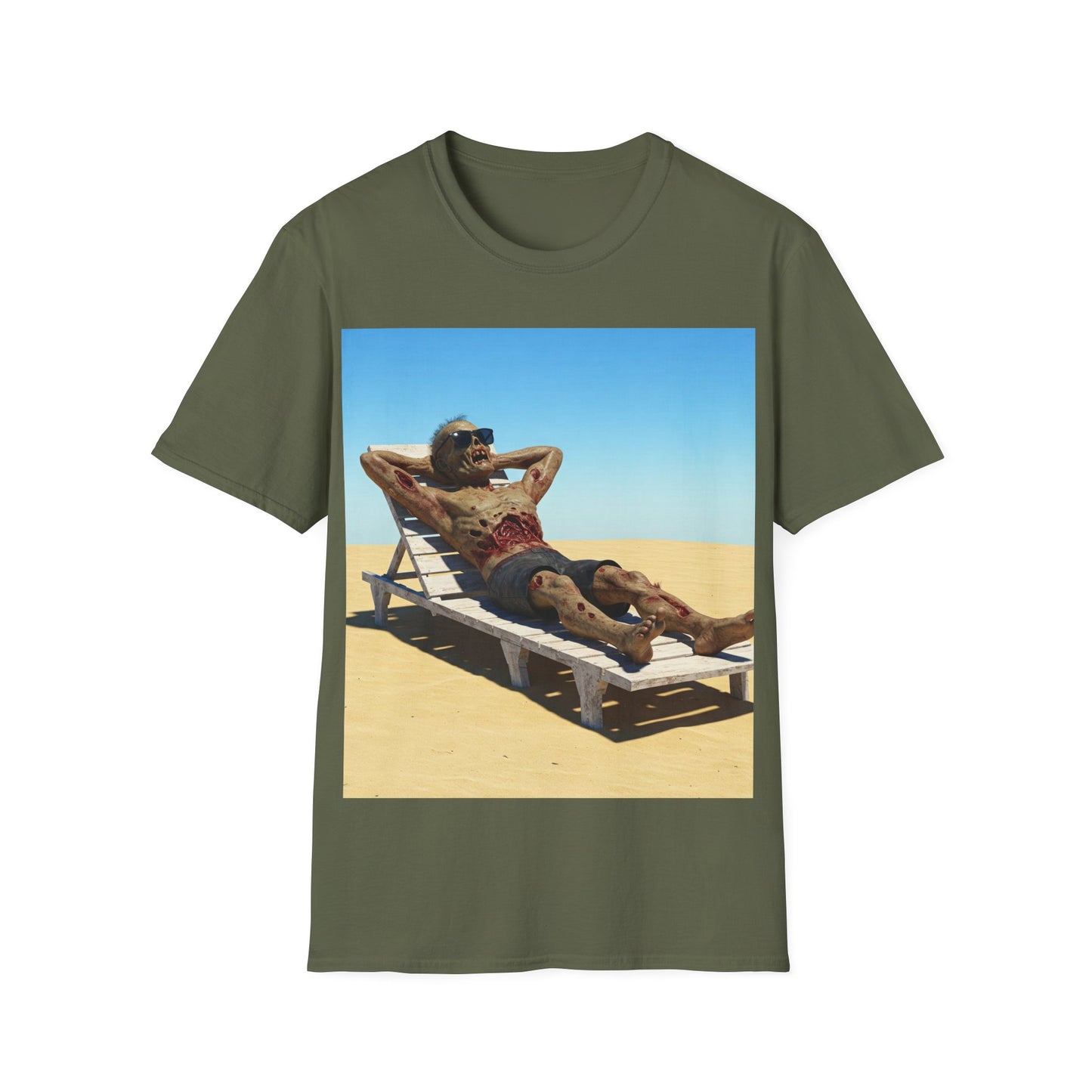 UK - Relaxed Vibes Unisex Softstyle T-Shirt - Beach Chill Design