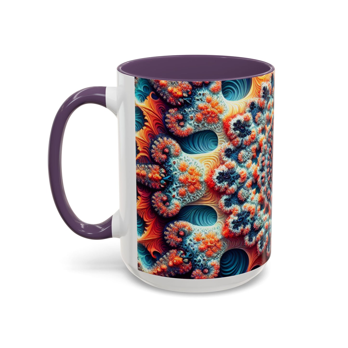 Vibrant Kaleidoscope Accent Coffee Mug - 11oz & 15oz