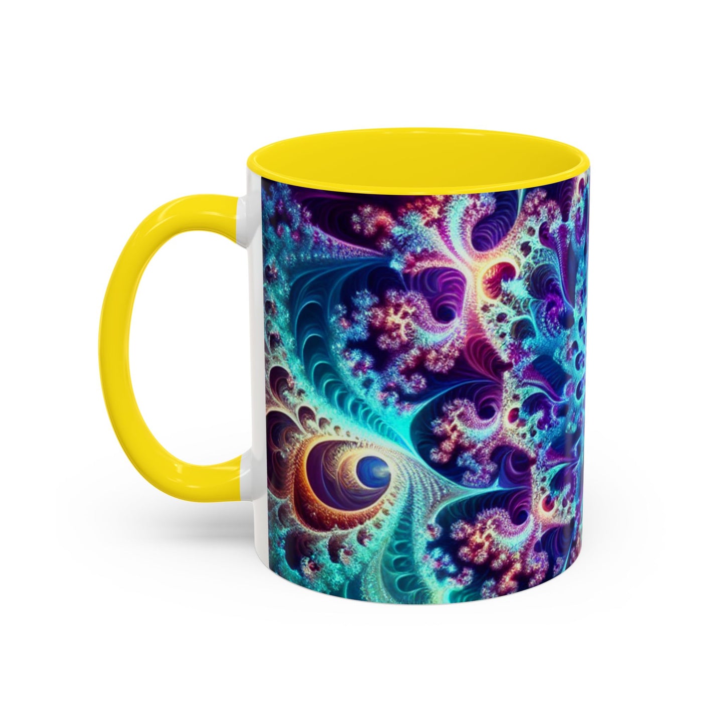 Colorful Spiral Accent Coffee Mug - 11 & 15oz