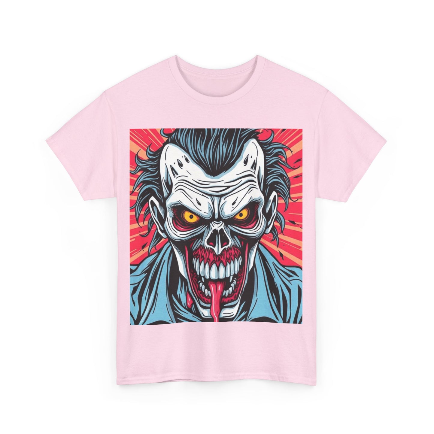 UK - Unisex Heavy Cotton Tee - Edgy Joker Graphic Tee for Halloween and Comic Fans