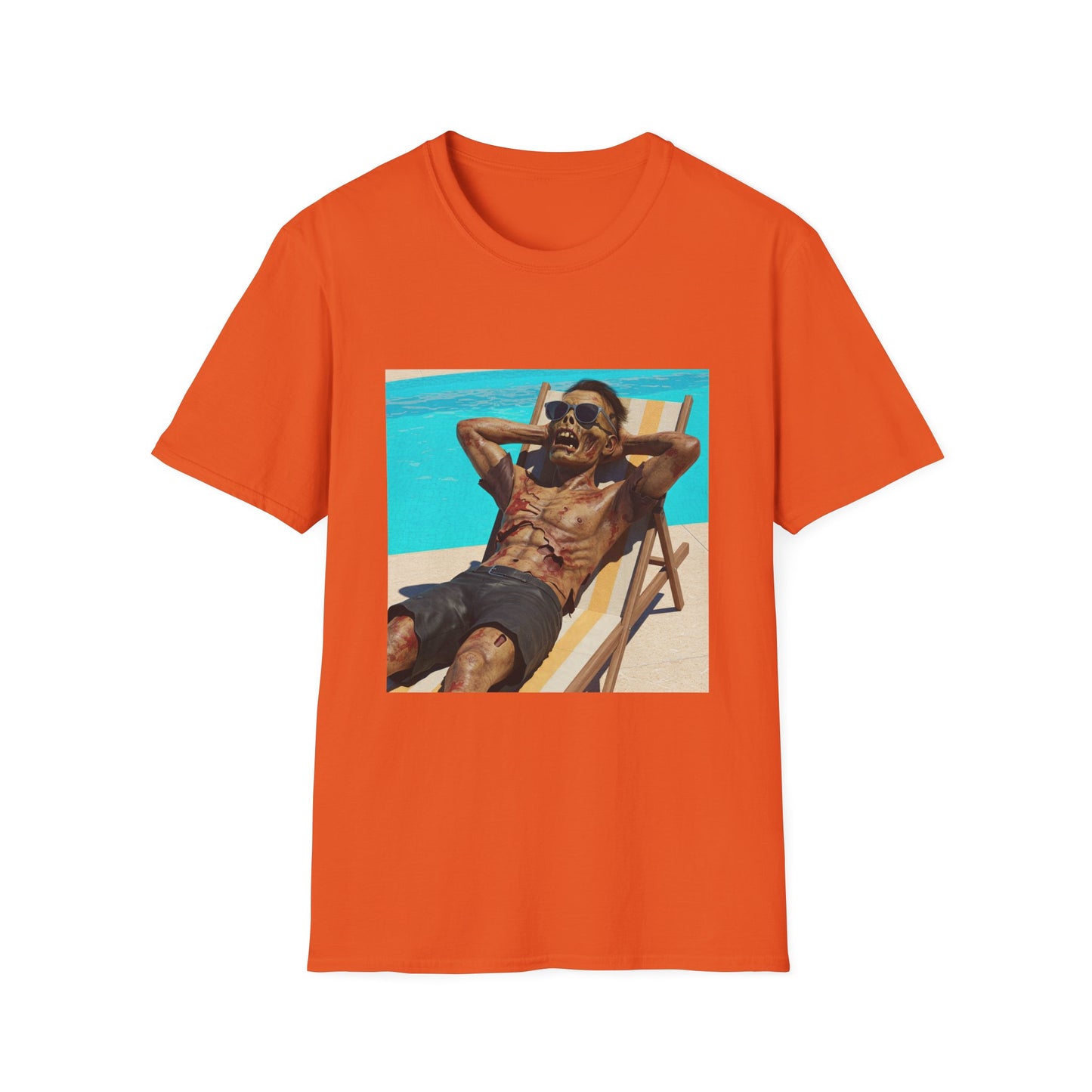 Chill Vibes Apocalyptic Portrait Tee, bold, decaying zombie graphic