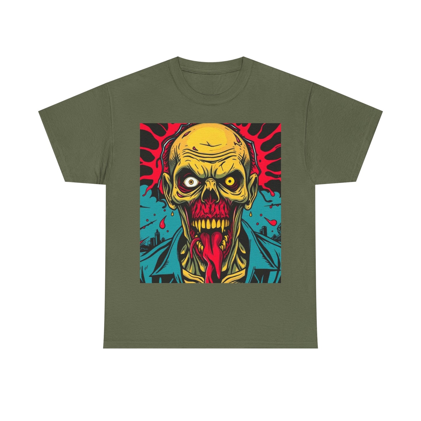 UK - Spooky Zombie Graphic Tee for Halloween
