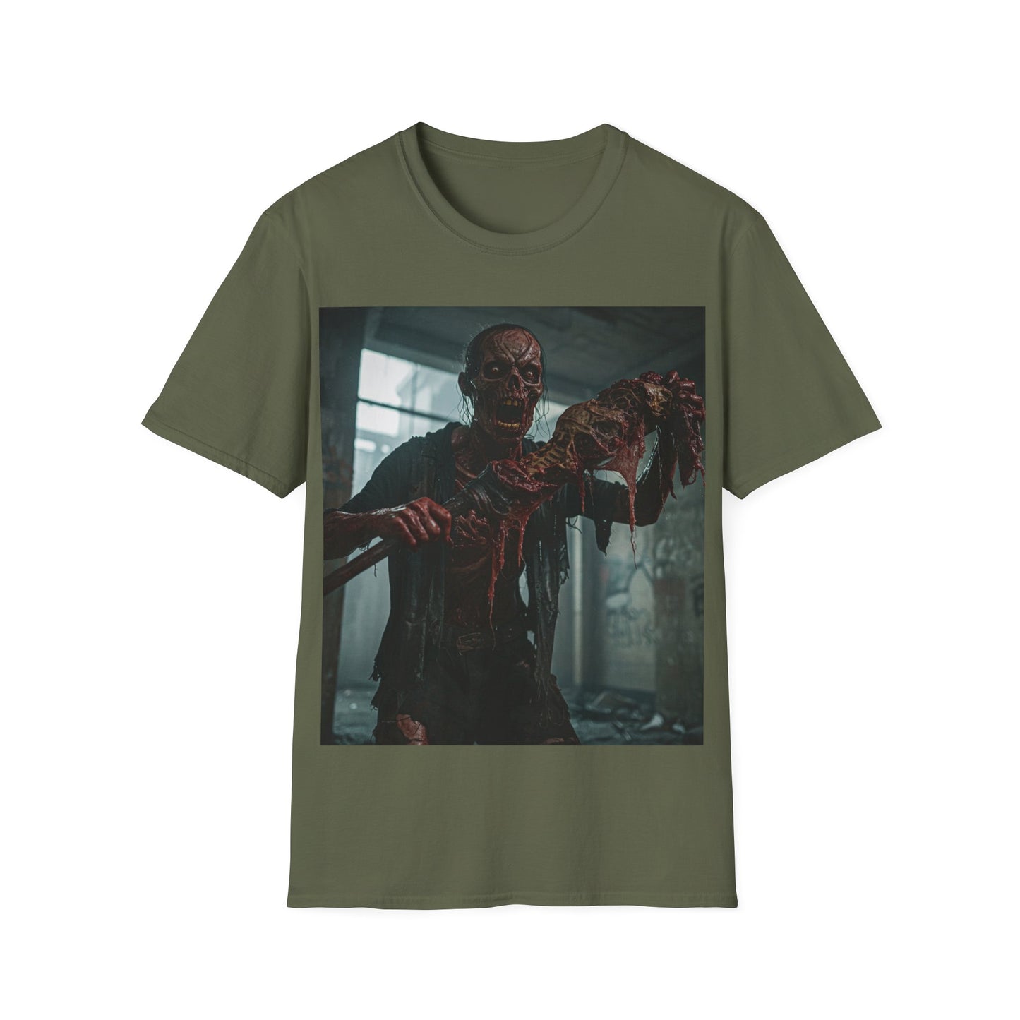 UK - Creepy Zombie Graphic Unisex T-Shirt - Perfect for Halloween & Horror Fans