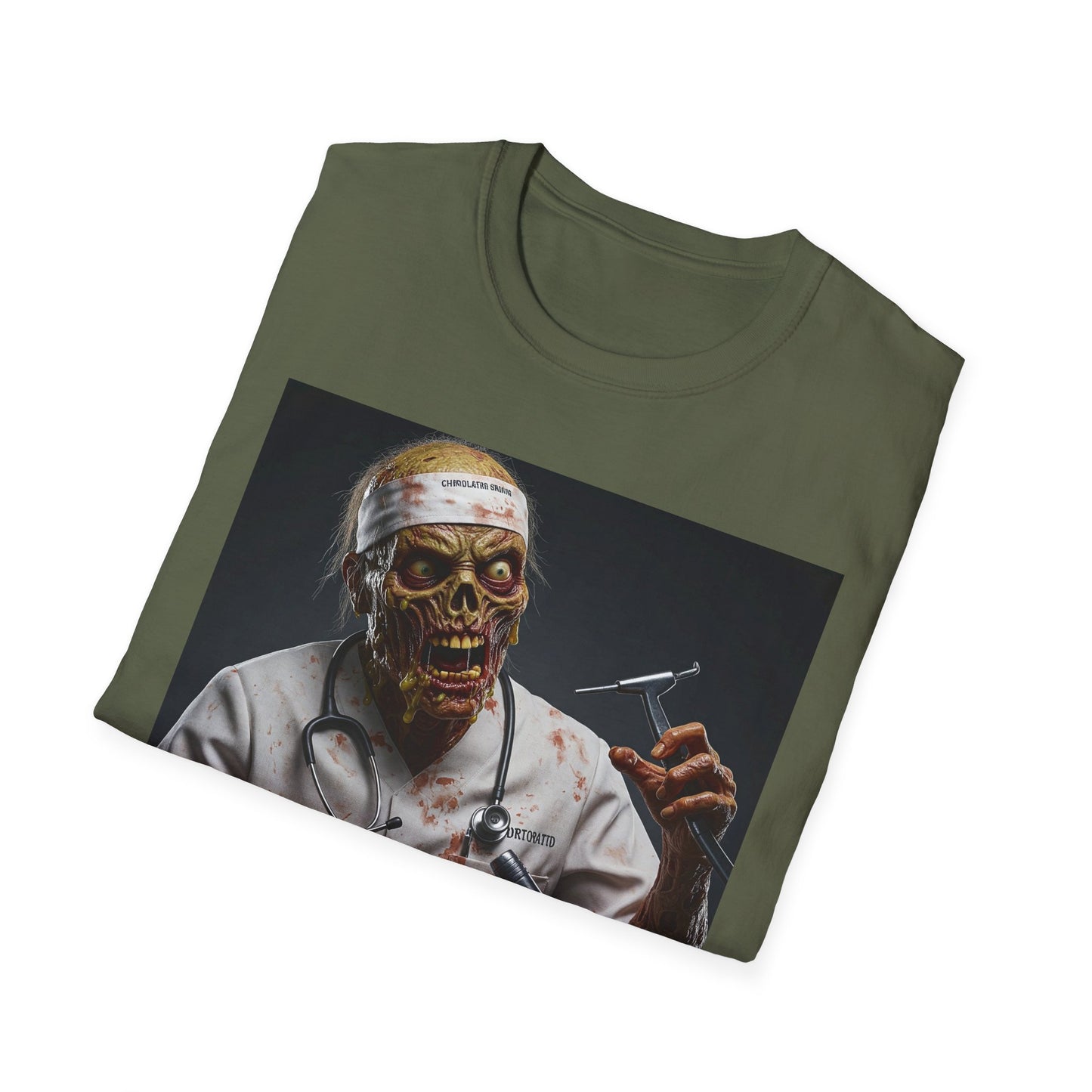 Zombie Doctor Unisex Softstyle T-Shirt - Perfect for Halloween & Horror Fans
