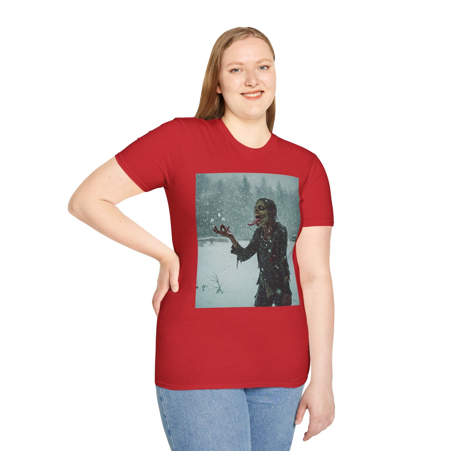 Chilling Horror Graphic Tee - Unisex Softstyle T-Shirt with Spooky Design