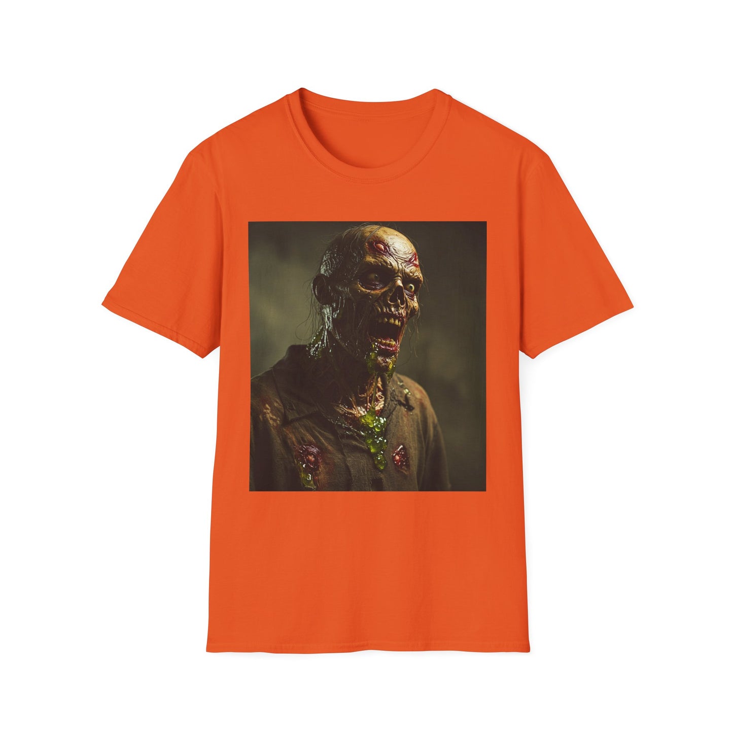 Apocalyptic Portrait Tee, bold, decaying zombie graphic
