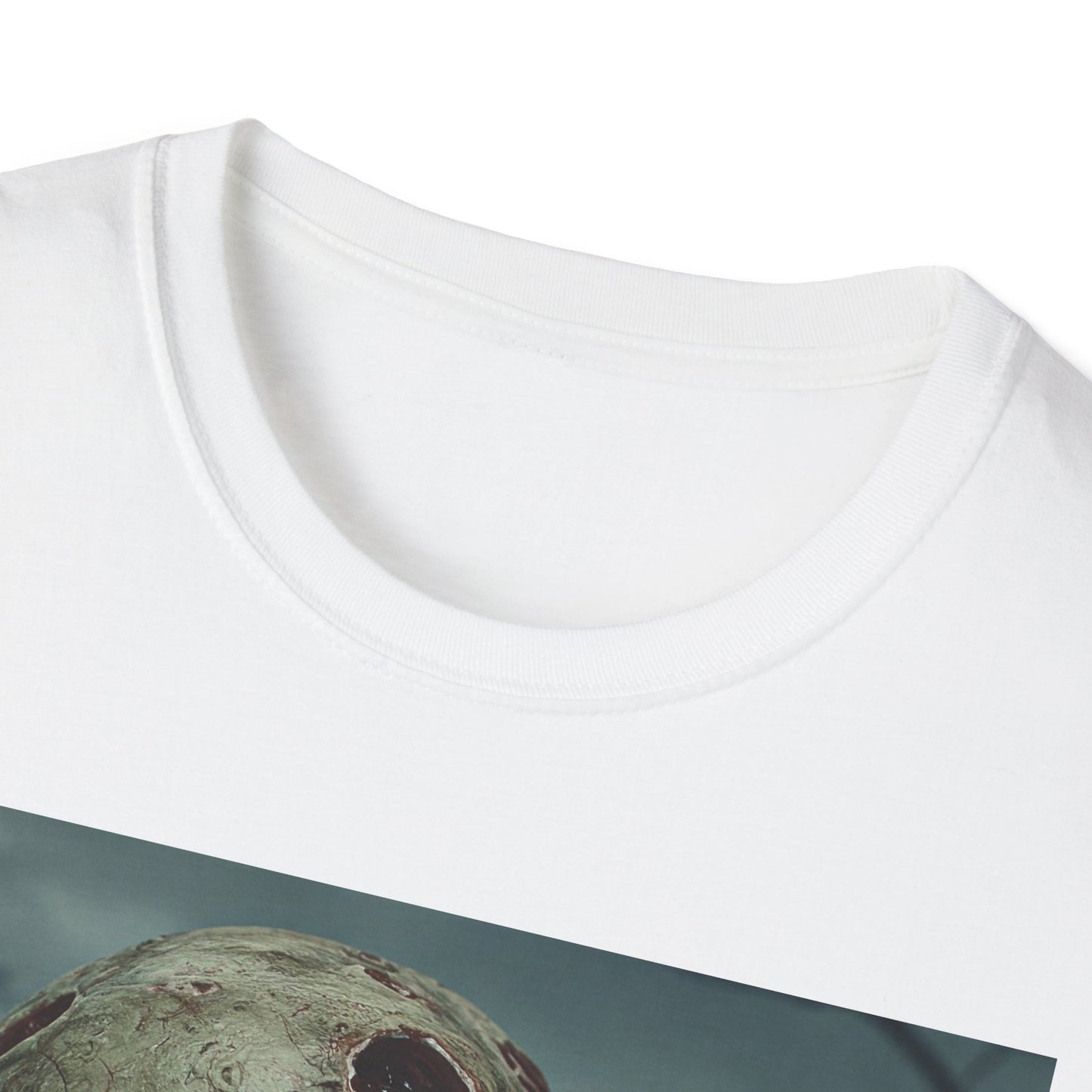 Apocalyptic Portrait Tee, bold, decaying zombie graphic