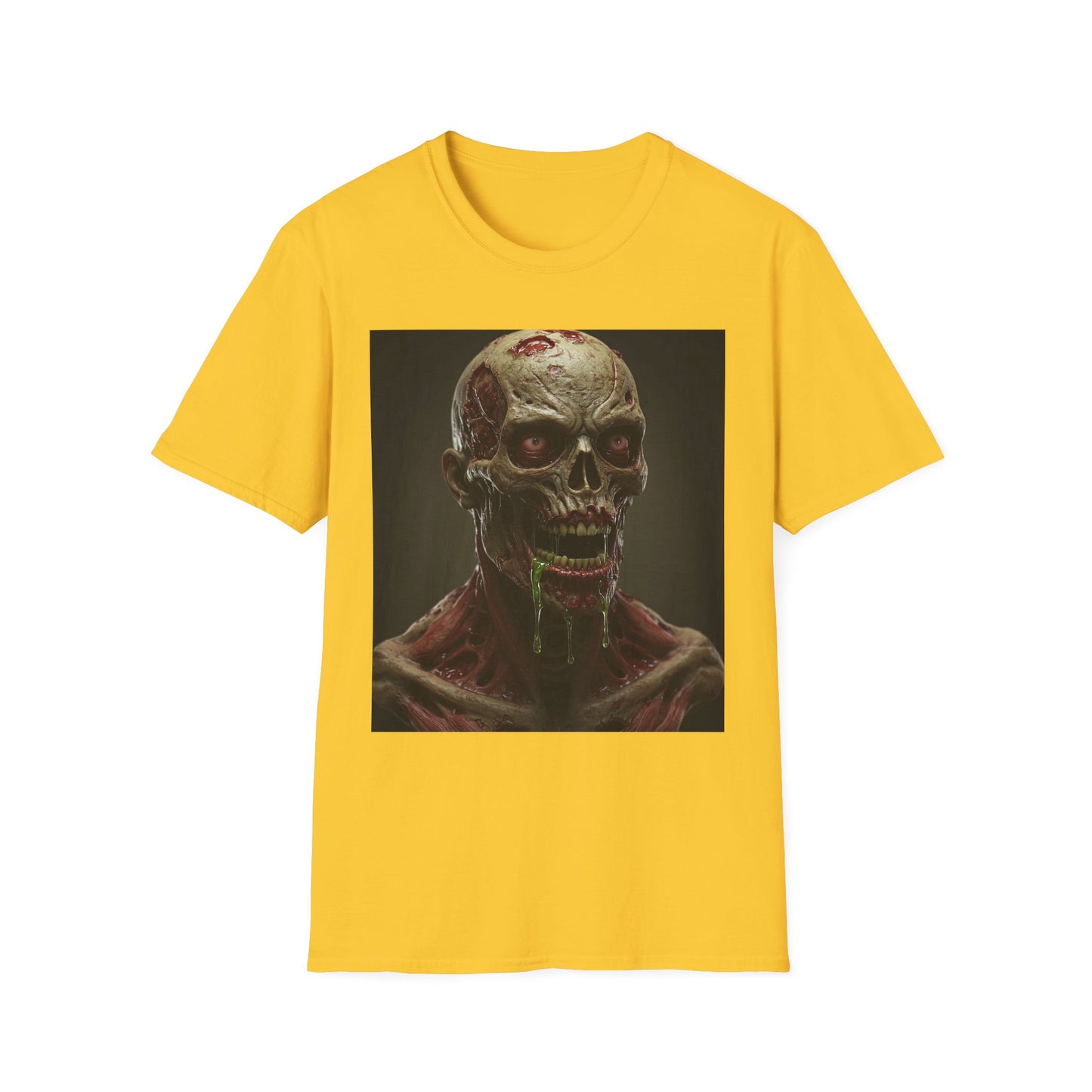 Apocalyptic Portrait Tee, bold, decaying zombie graphic
