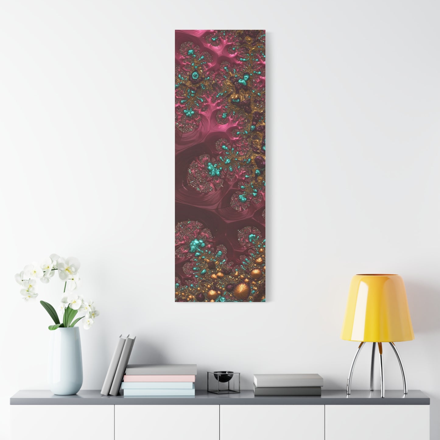 Abstract Art Canvas Print - Vibrant Fractal Design for Home Decor