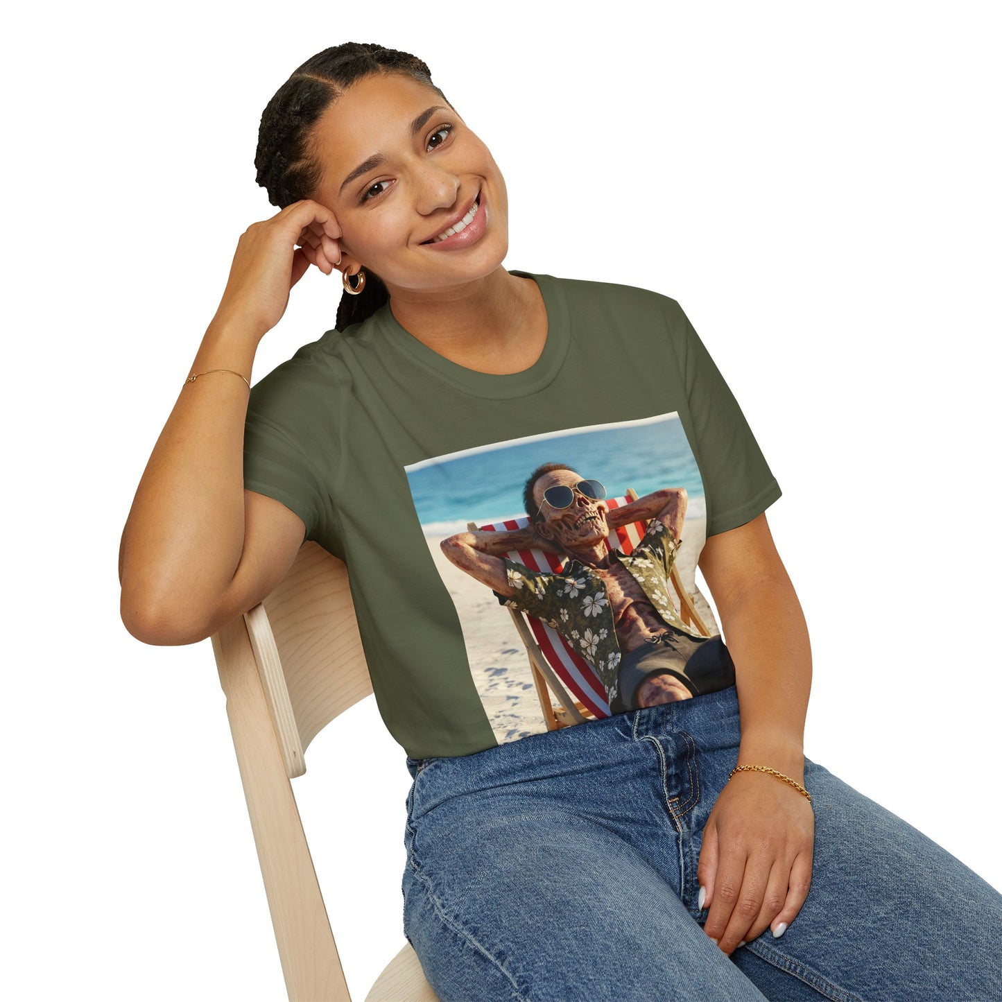 Chill Vibes Unisex Softstyle T-Shirt - Beach Relaxation Design