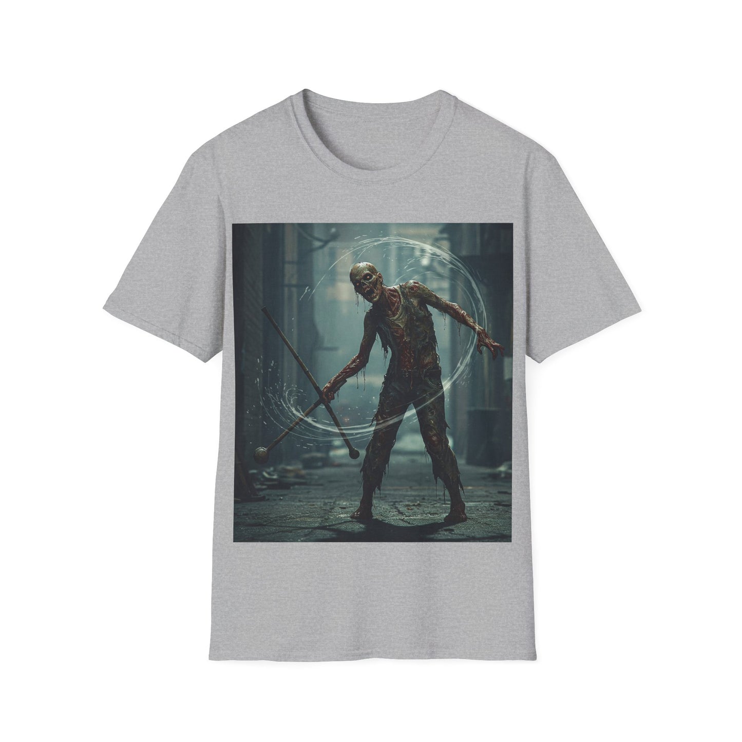 UK - Unisex Softstyle Horror Graphic T-Shirt - Spooky Monster Design