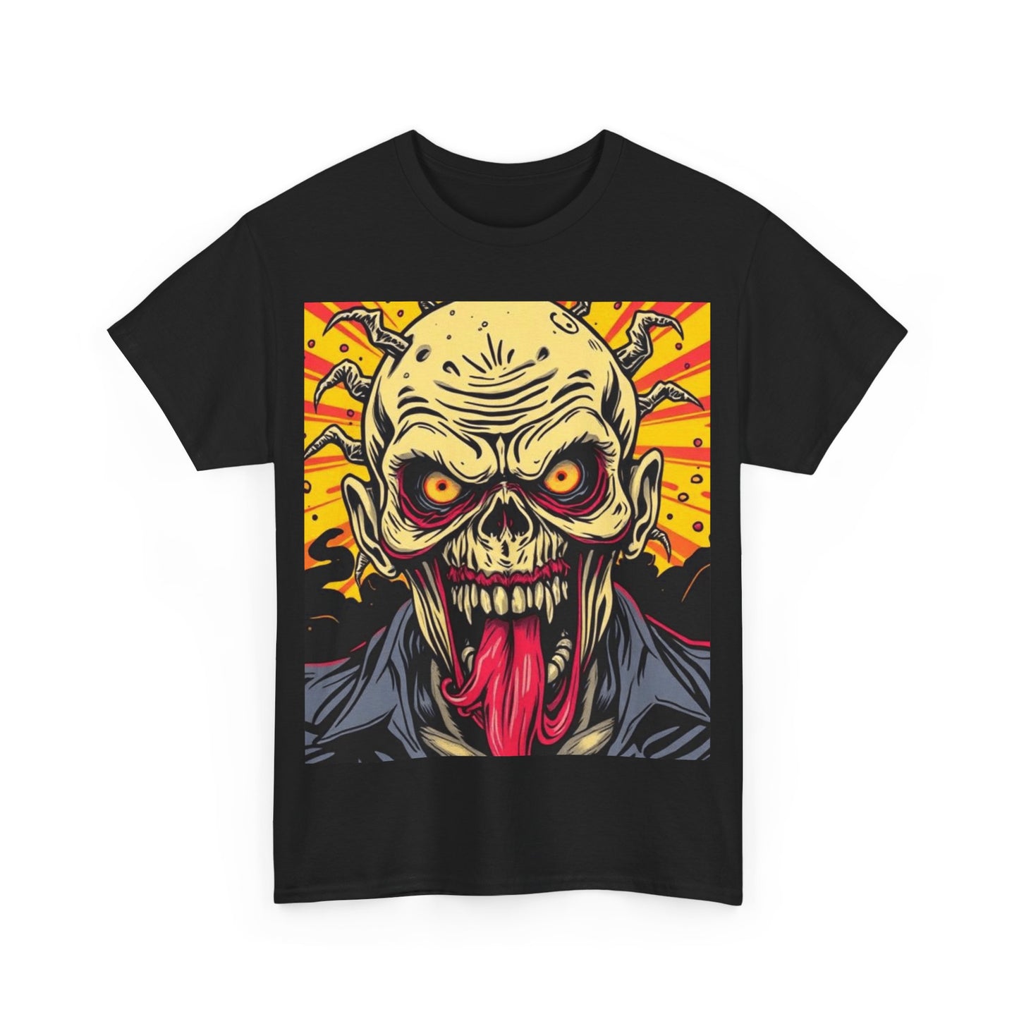 UK - Zombie Graphic Unisex Heavy Cotton Tee - Horror Fan Apparel