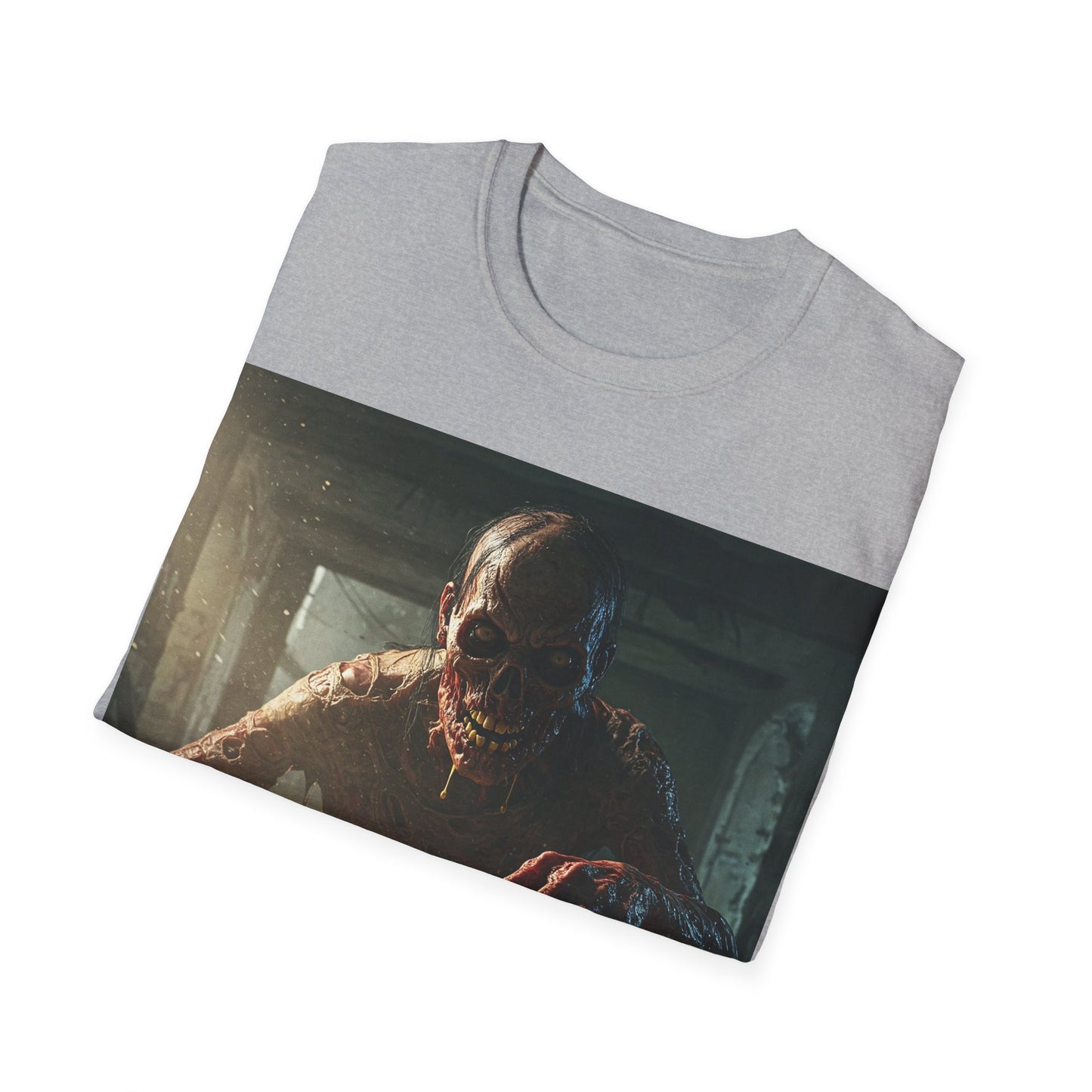 UK - Zombie Chess Apocalyptic Portrait Tee, bold, decaying zombie graphic