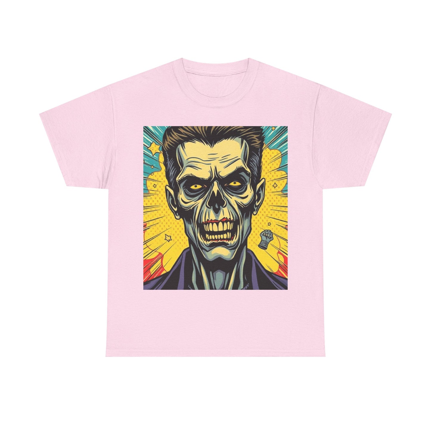 UK - Retro Skull Graphic Unisex Heavy Cotton Tee