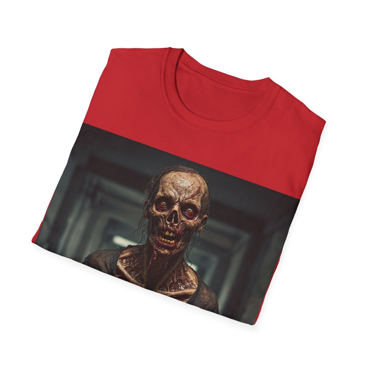 UK - Creepy Zombie Graphic Apocalyptic Portrait Tee, bold, decaying zombie graphic