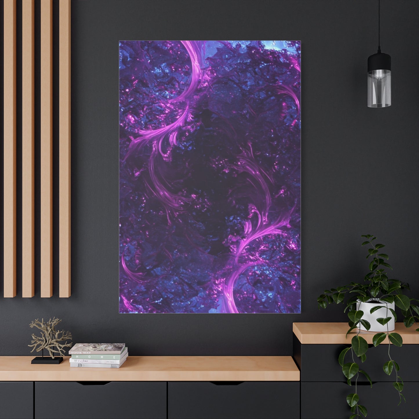 Abstract Purple Fractal Canvas Print - Artistic Wall Décor
