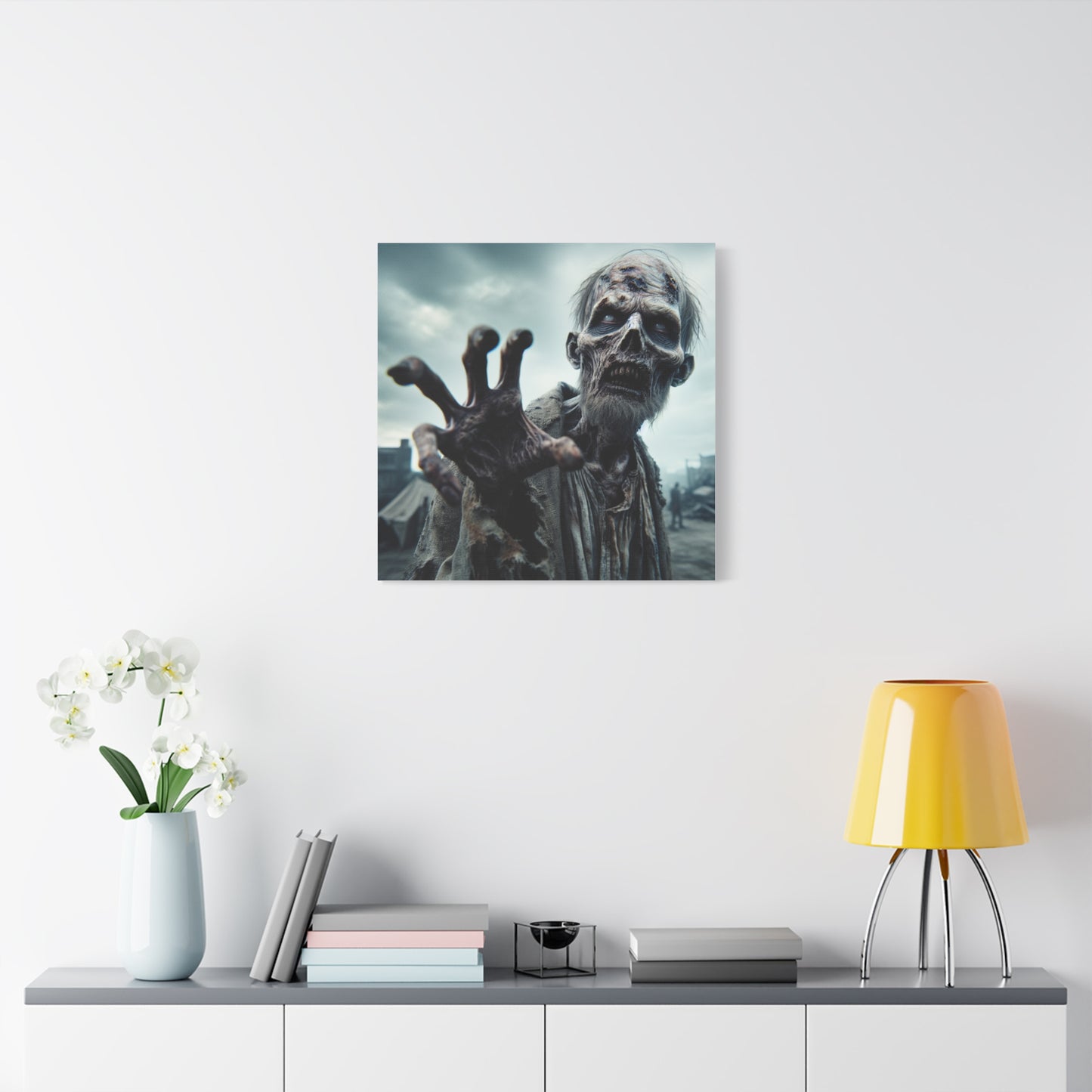Zombie Hand Wall Art - Matte Stretched Canvas for Halloween Decor
