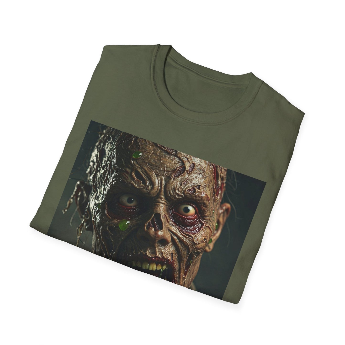 Apocalyptic Portrait Tee, bold, decaying zombie graphic