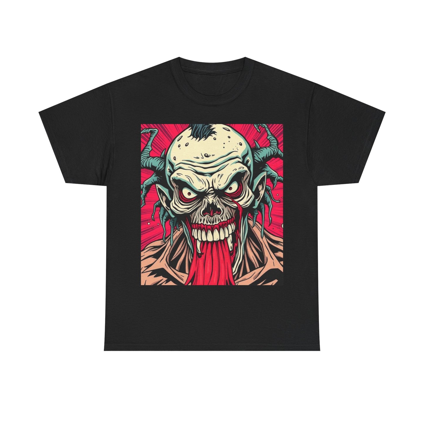 UK - Unisex Heavy Cotton Tee with Bold Skull Graphic - Perfect for Gifting and Casual Wear